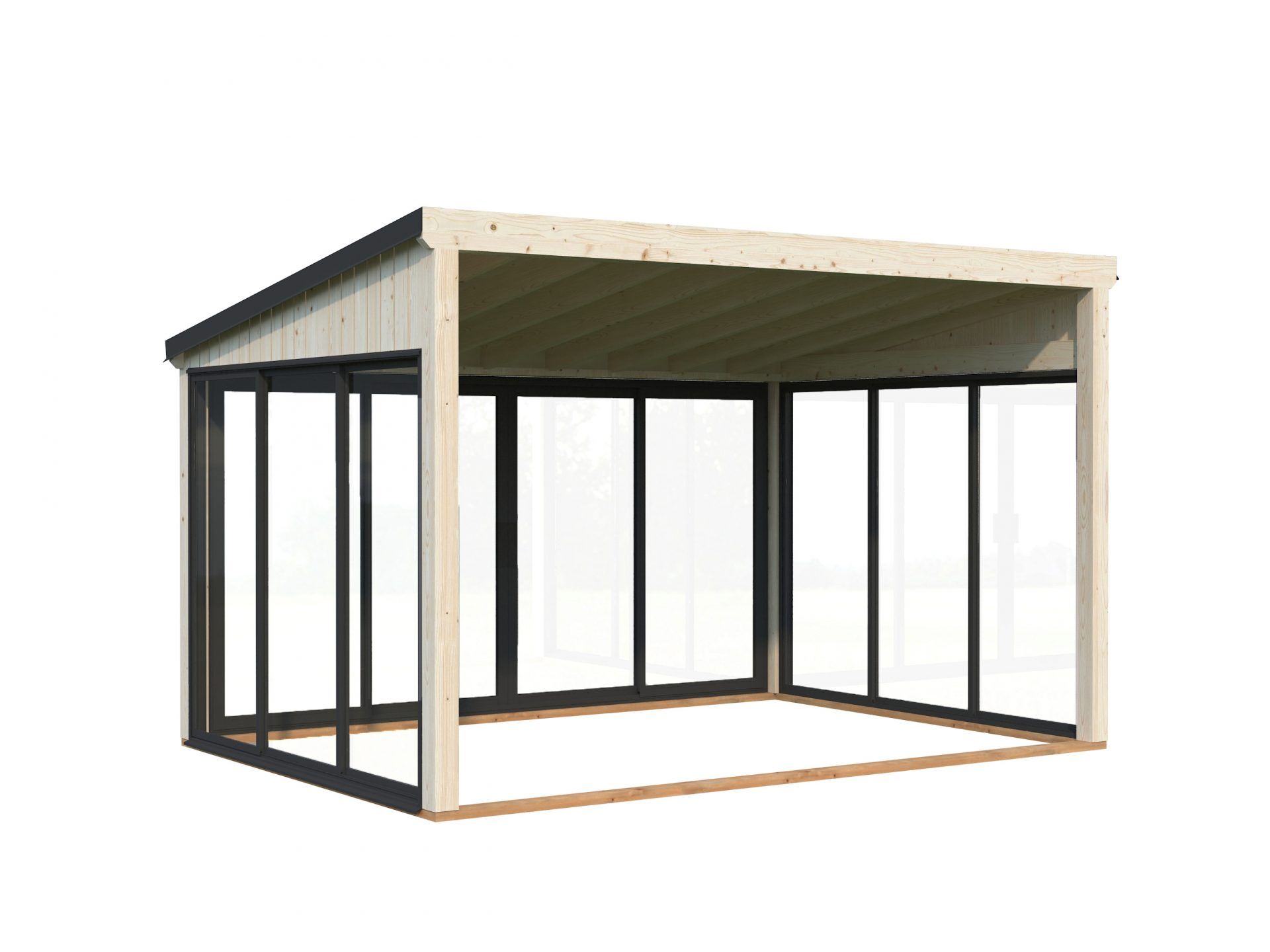 Palmako Gartenzimmer Glashaus Lumi 11,6 m² Slide Plus
