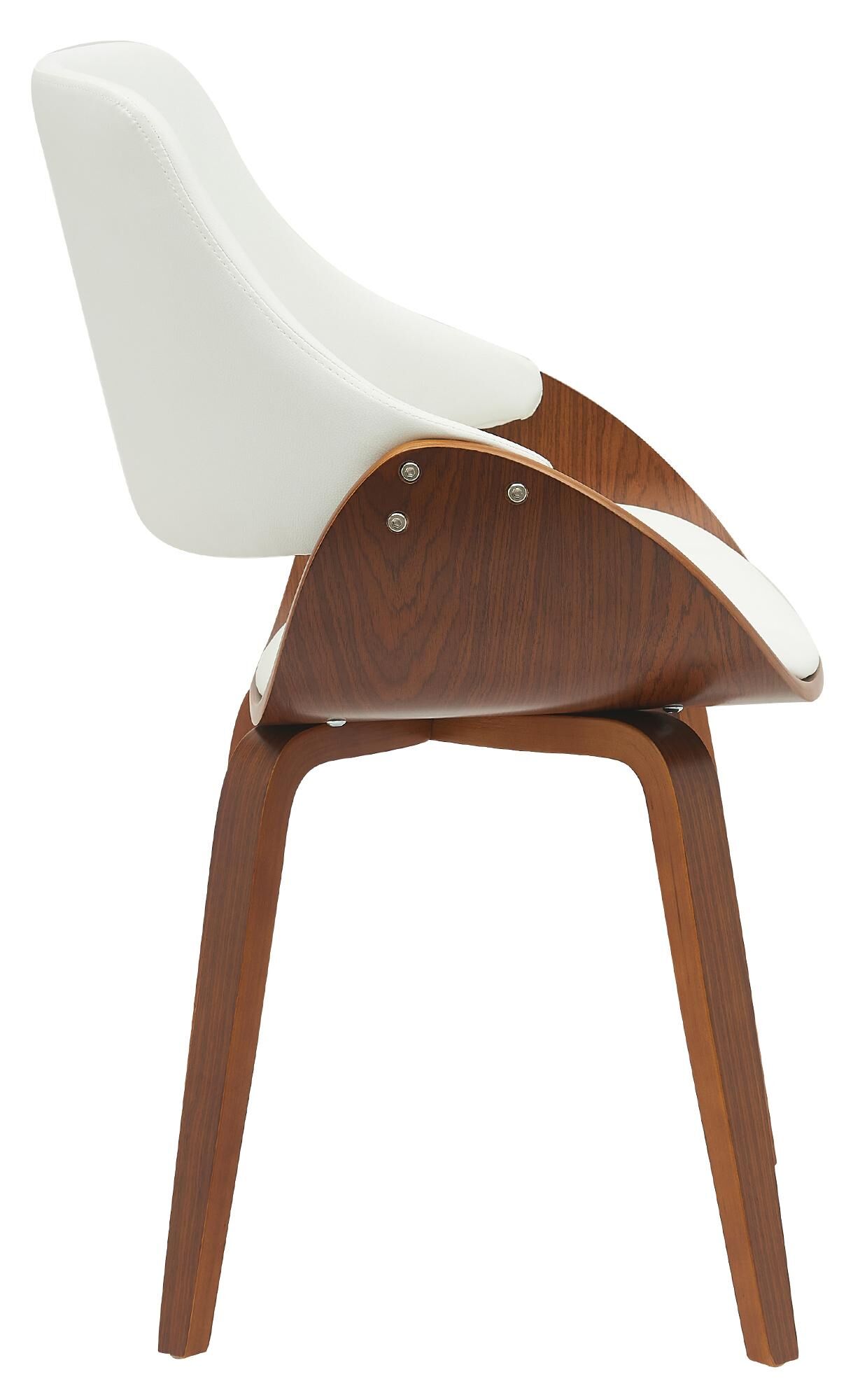 Esszimmerstuhl Vangale Kunstleder, walnuss/weiß