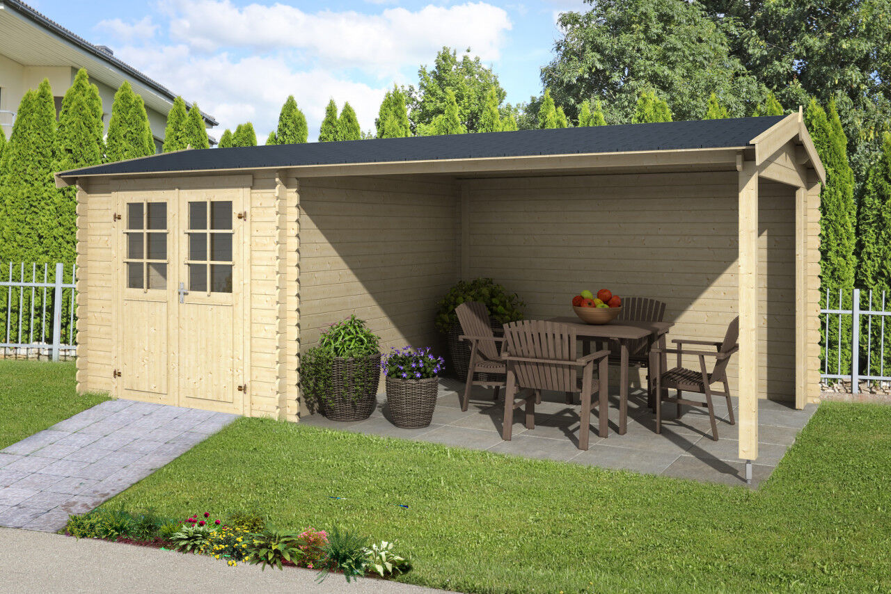 Lasita Maja Gartenhaus Ivana lichtgrau