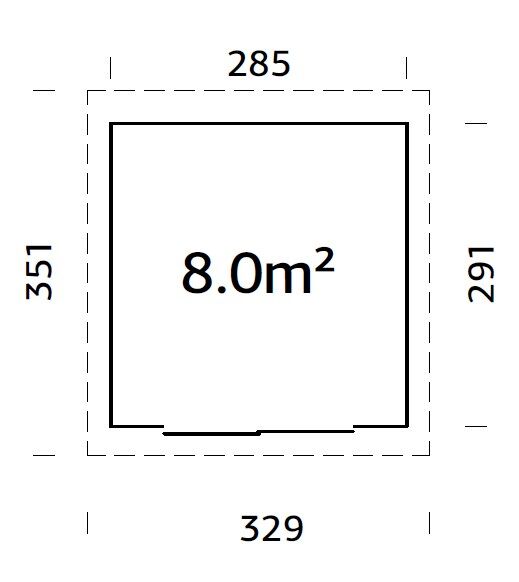 Flachdach Gartenhaus Aktion 45