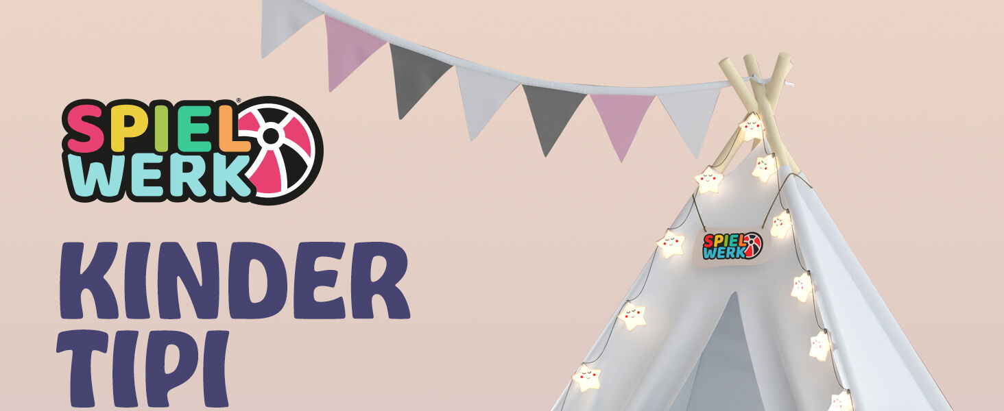 Tipi Spielzelt Rosa 160x130x130cm