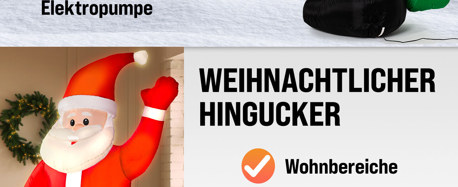 Aufblasbarer Weihnachtsmann mit Beleuchtung