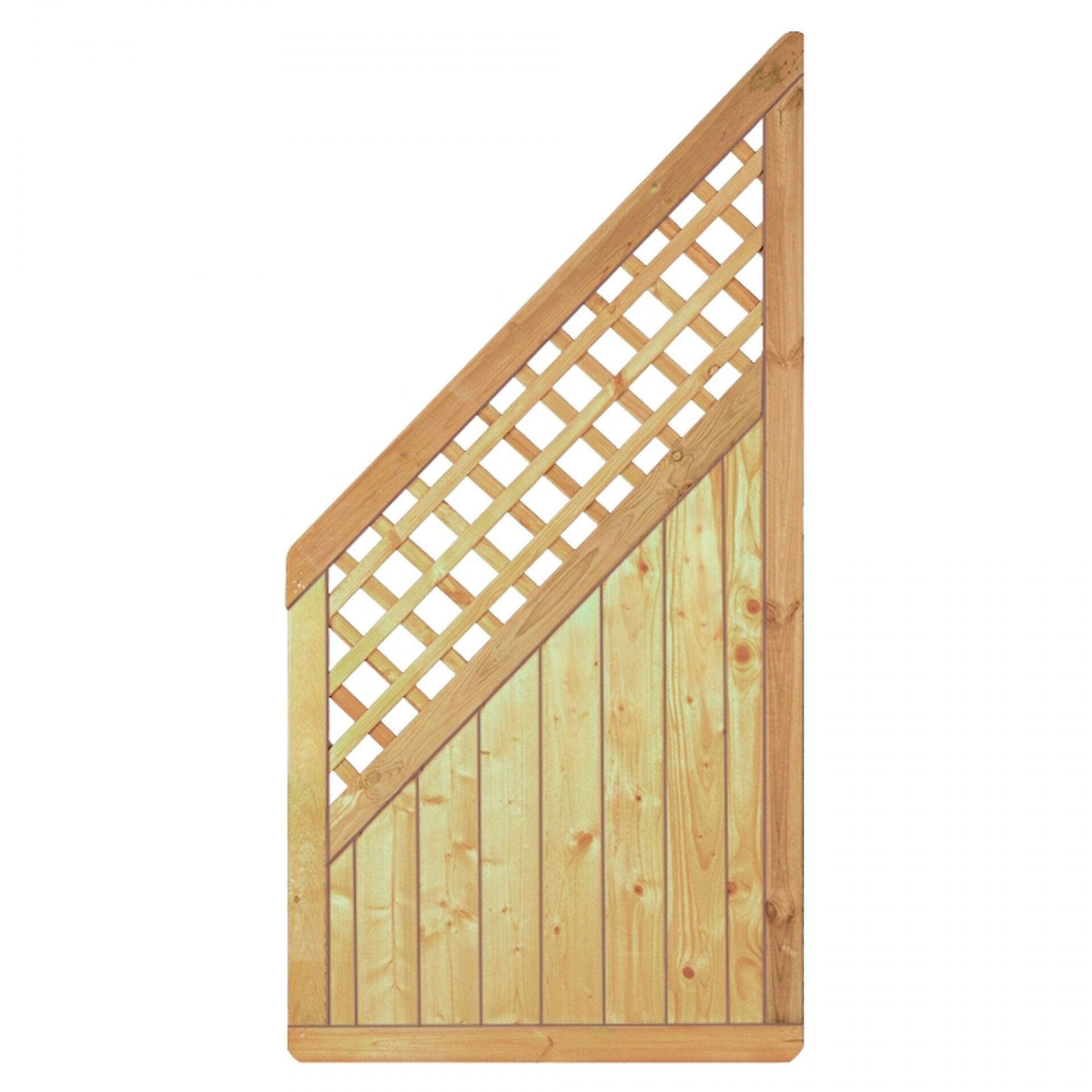 CLASSIC-Serie-Senkrecht Ranki ECKE, 90 x 180/90 cm, kdi-grün, Rahmen 40/70 mm, Profilbretter 16/118 mm