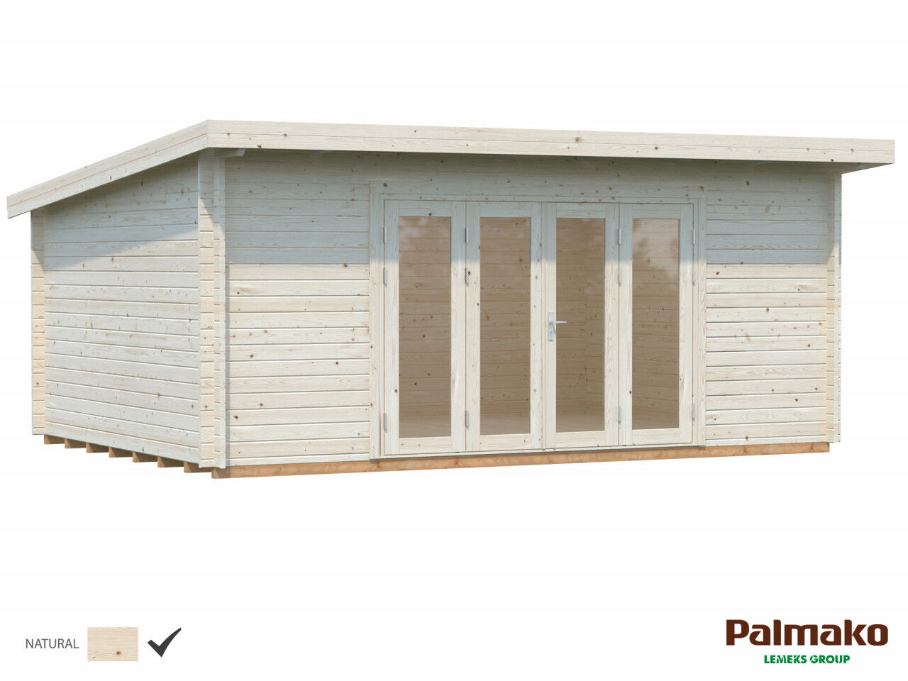 Pultdach Palmako Gartenhaus Lea 19,4 m²