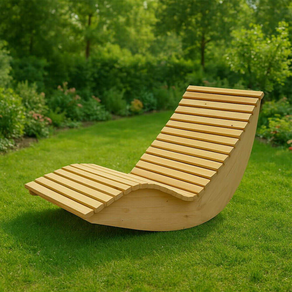 Wellenholzliege WOLGA - 60 cm