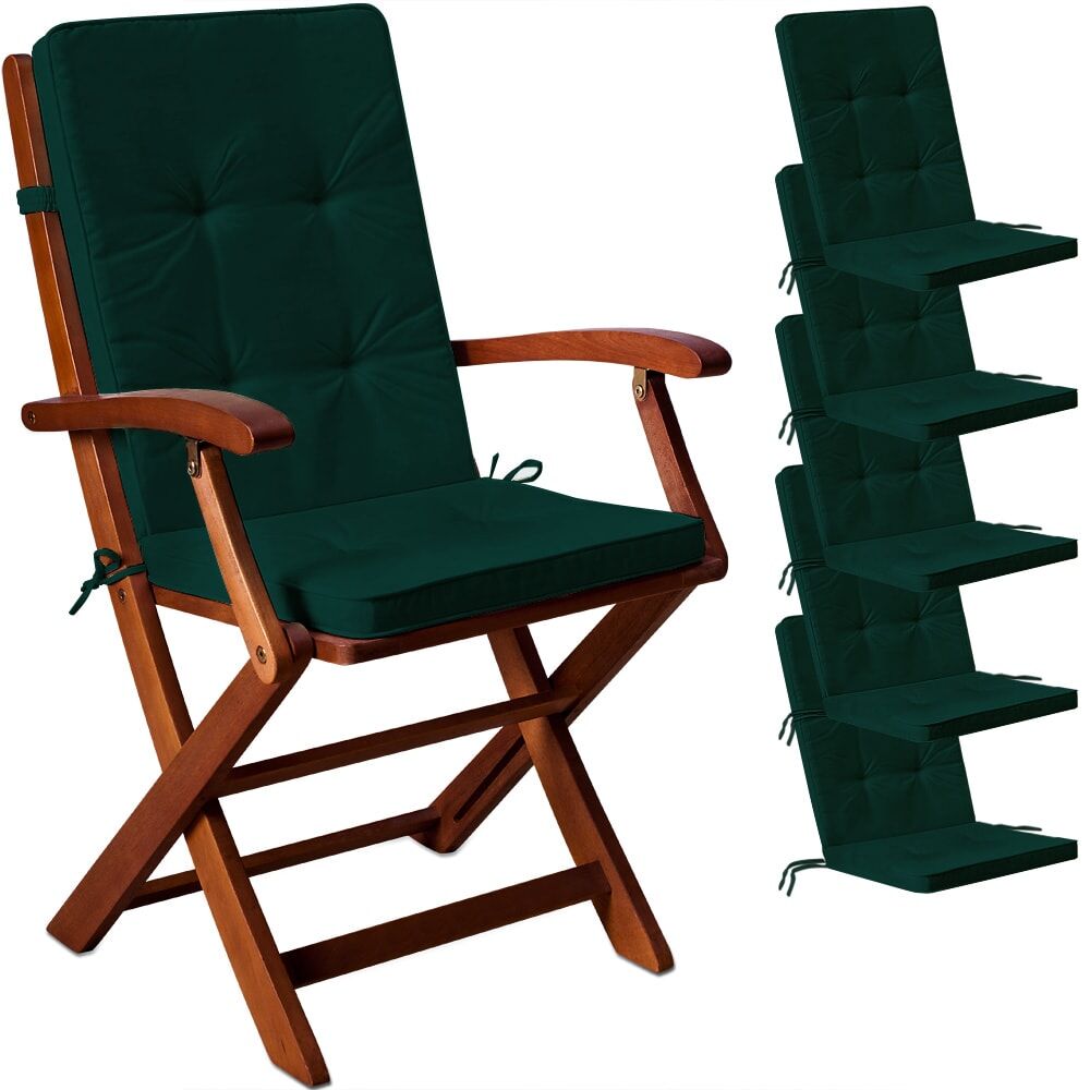 Sitzkissen 6er-Set Boston Grün 43x39x5cm