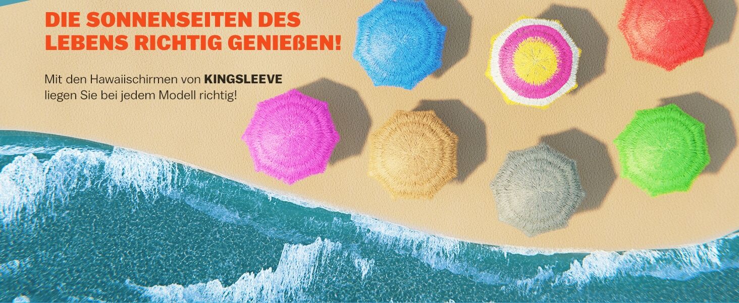 Sonnenschirm Hawaii Natur Ø160cm UV-Schutz 30+