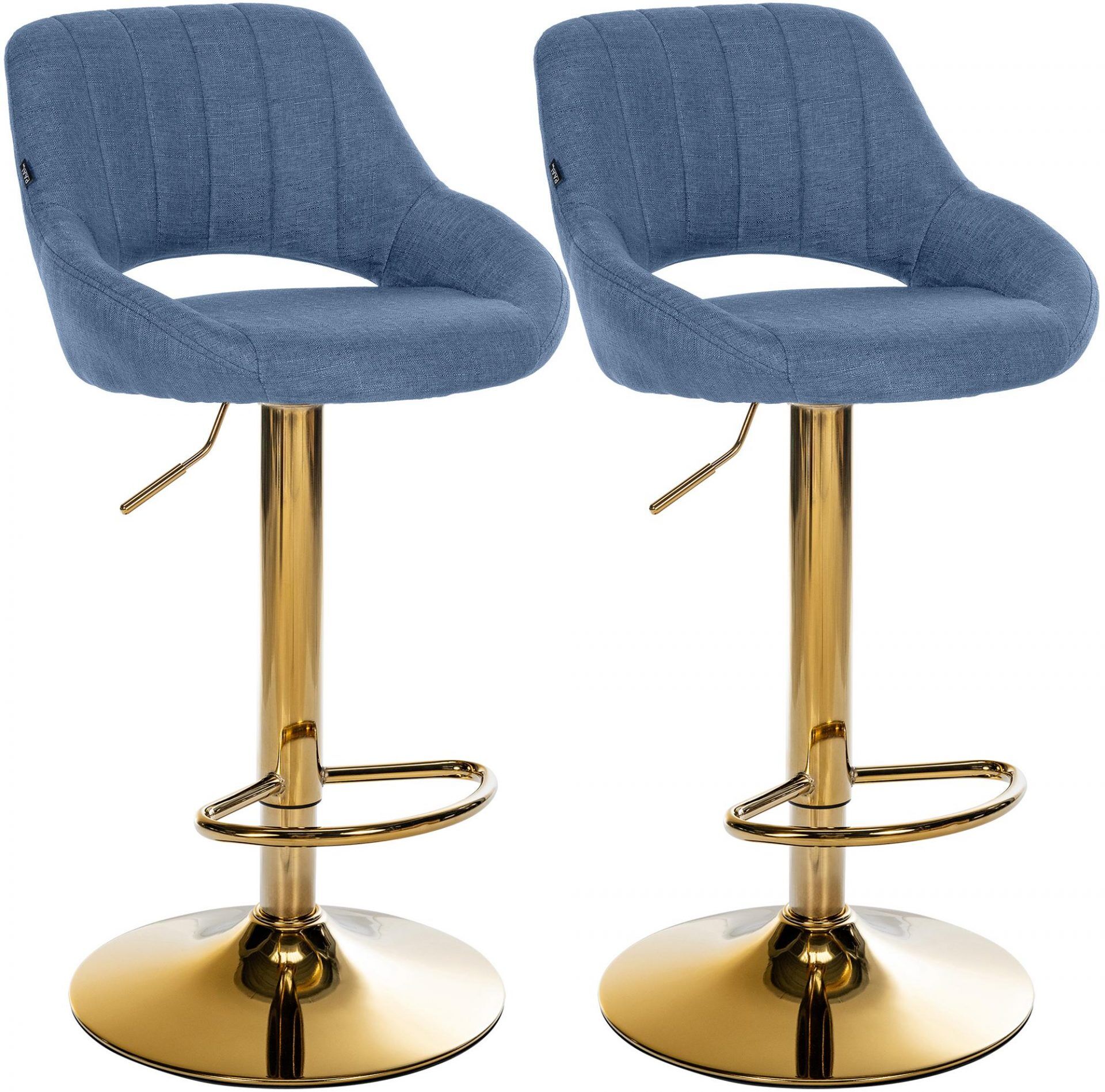 2er Set Barhocker Milet Stoff G, blau