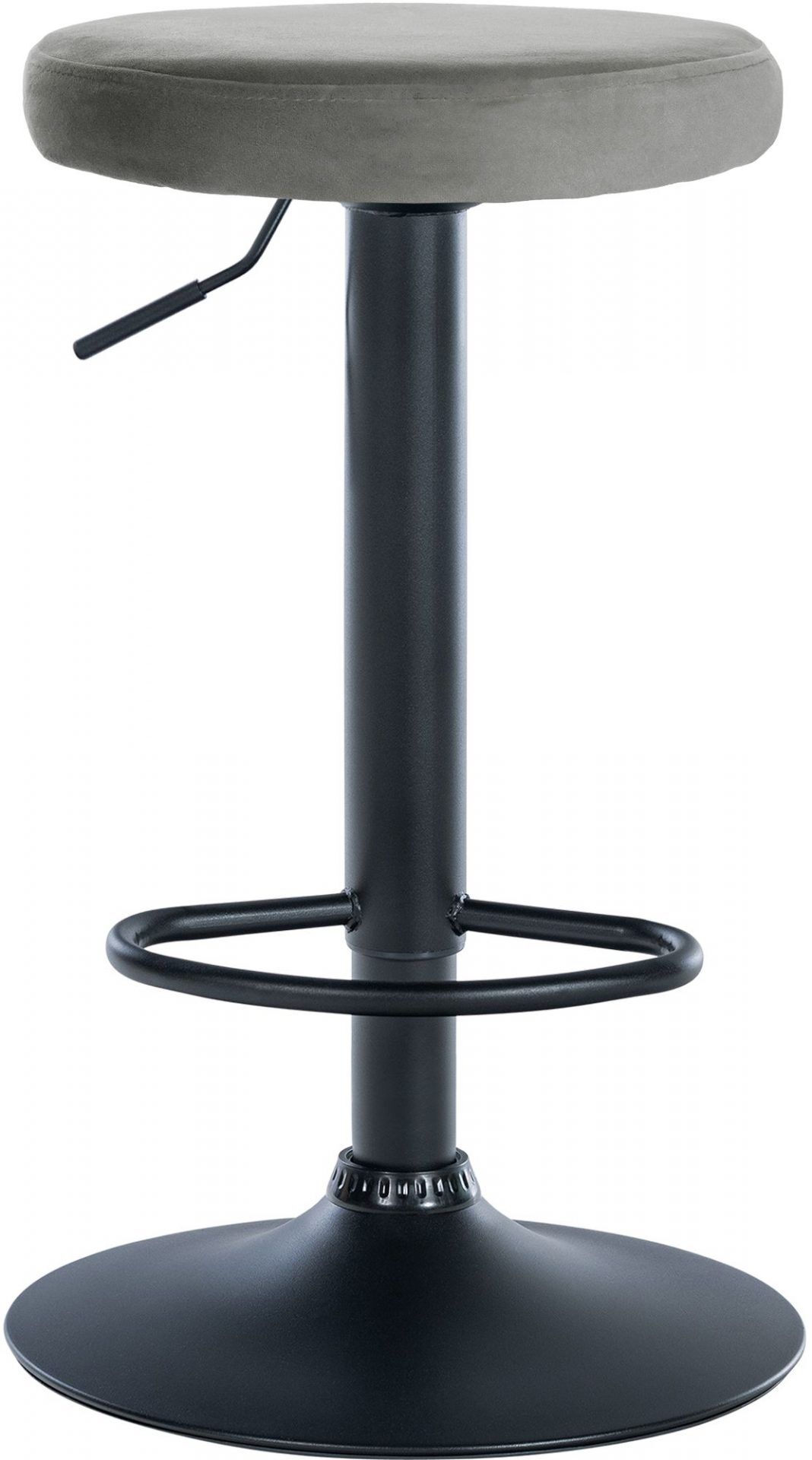 2er Set Barhocker Ponte Samt schwarz, grau