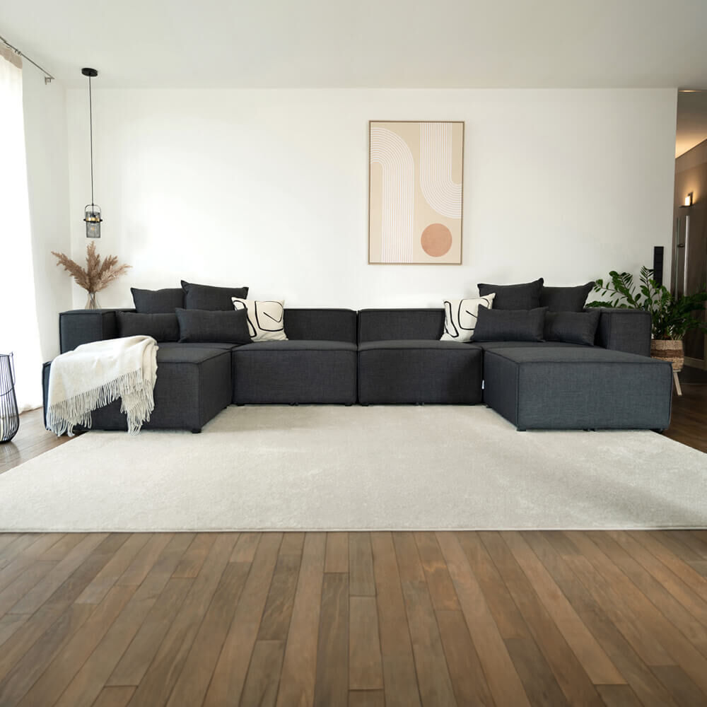 Modulares Sofa VERONA XXL - 414 x 207 cm Anthrazit