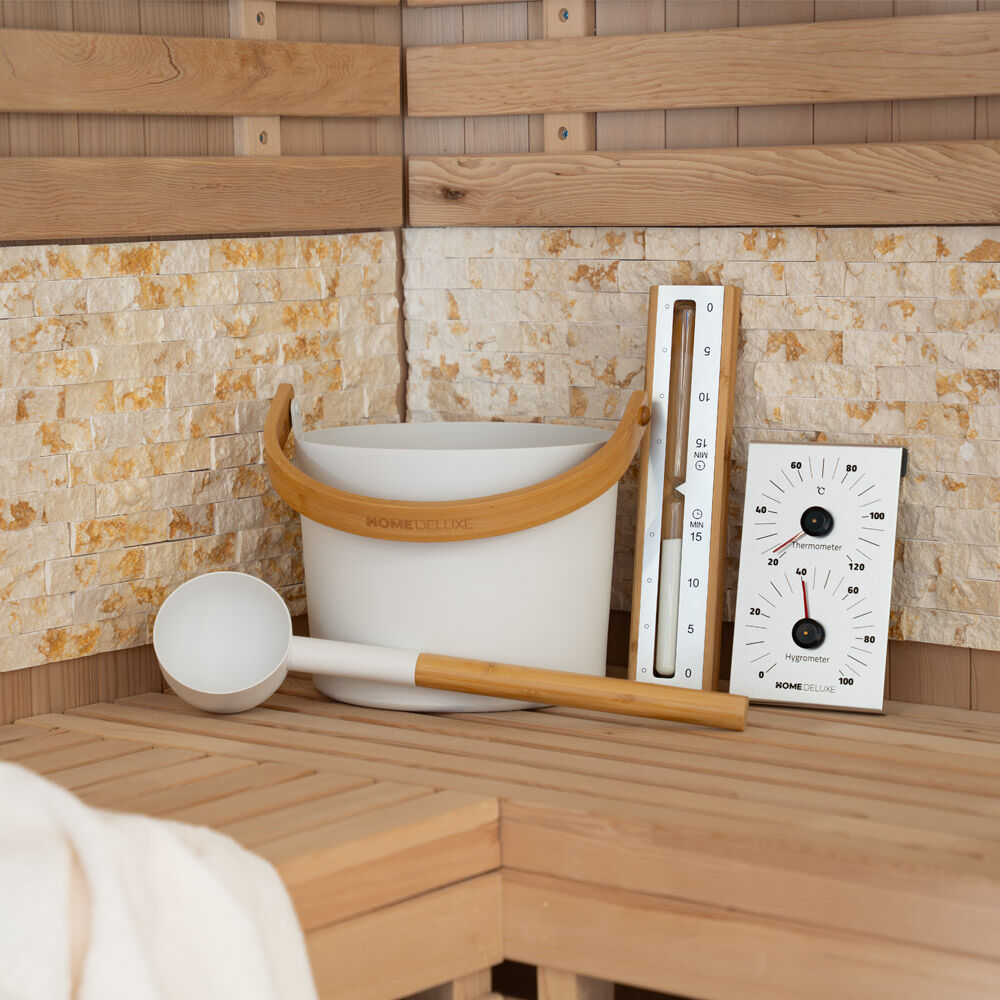 Saunazubehör MIYU Weiß - Komplett Set