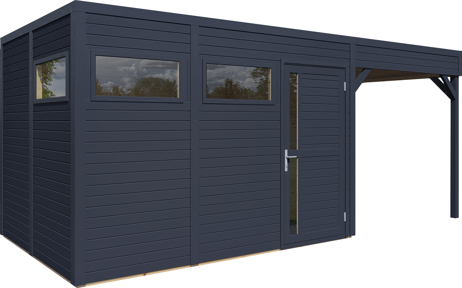 Gartenhaus Cubus 3 Lounge Anthrazit 558 x 234 cm