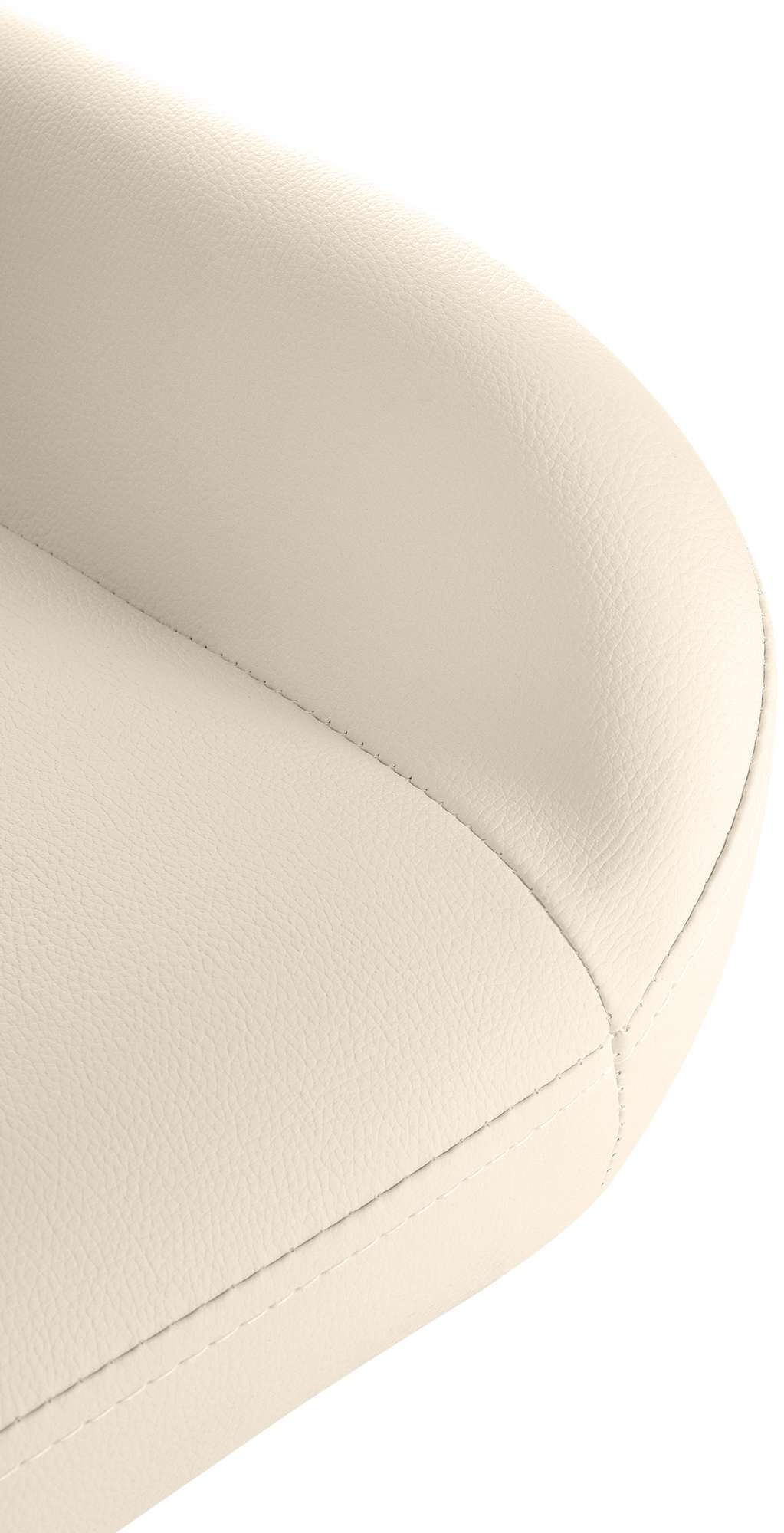 2er Set Barhocker Braga Gold Kunstleder, creme