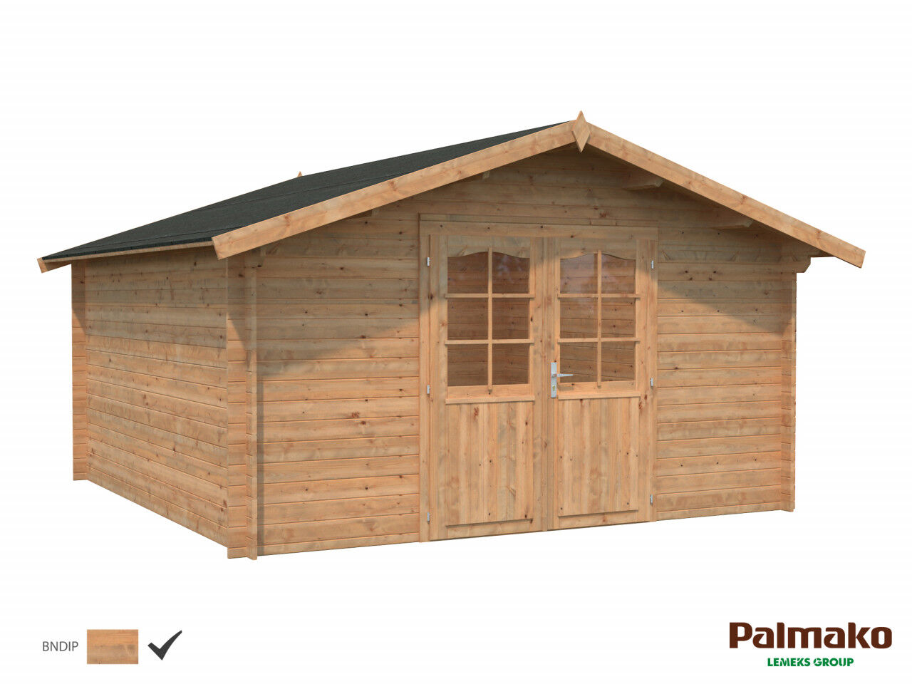 Palmako Gartenhaus Lotta 13,9 m² braun grundiert