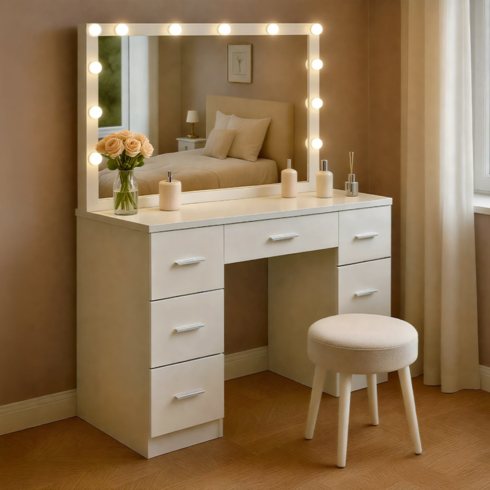 Schminktisch Ginny, weiß