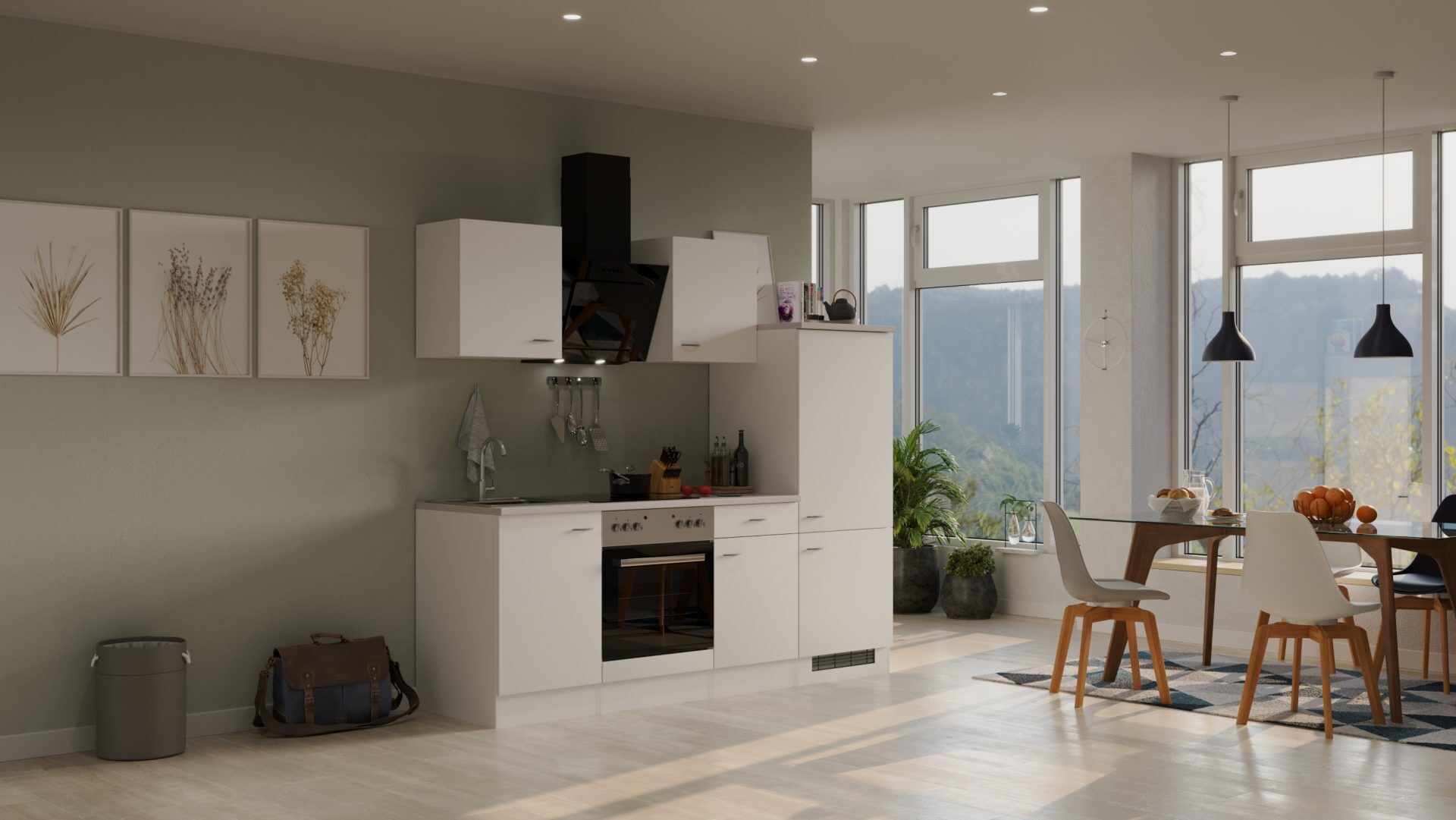 Küchenzeile WITO 220 cm mit E-Geräten