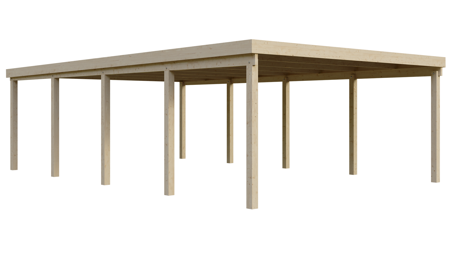 Carport Holz 510x800cm Fichte
