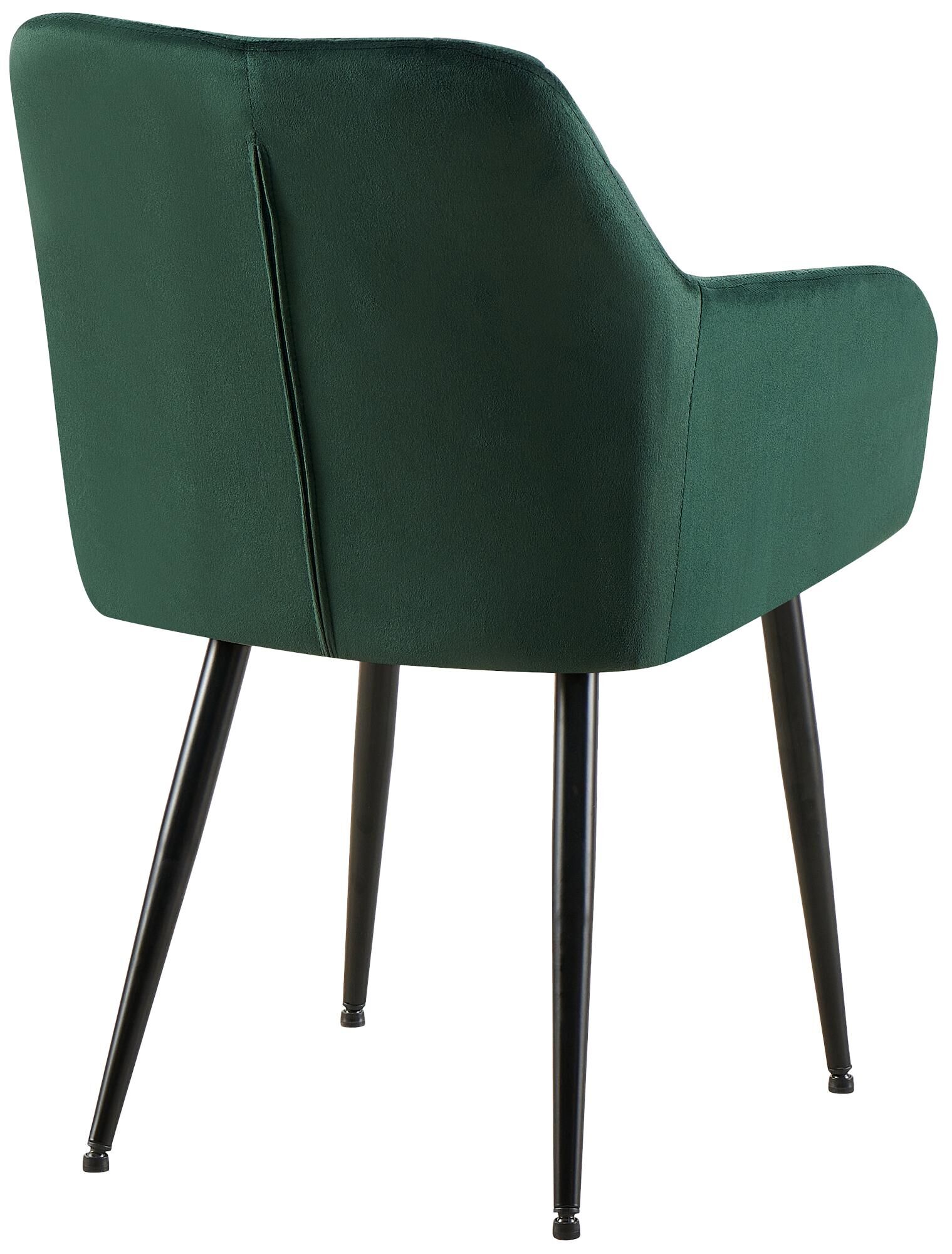 Esszimmerstuhl Monett Samt B, grün