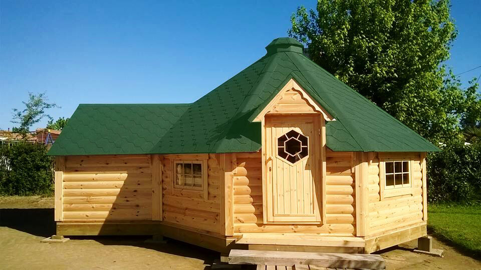 Finn Art Grillkota Elegance 16,5 m² mit 1,8m Anbau Grün