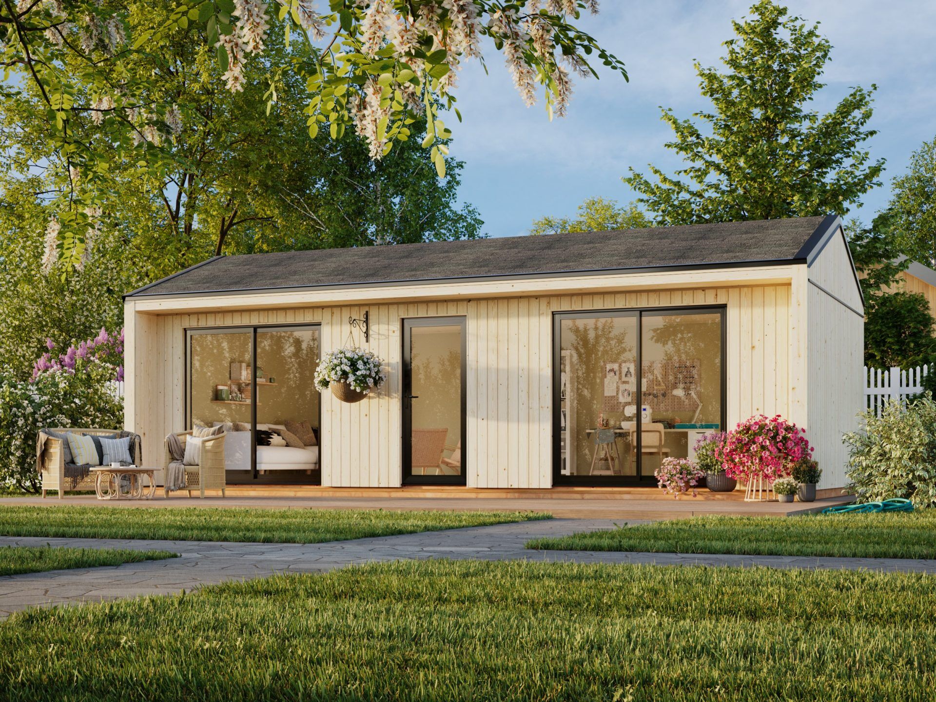 Palmako Tinyhaus Gartenhaus Rebekka 31,8 m²