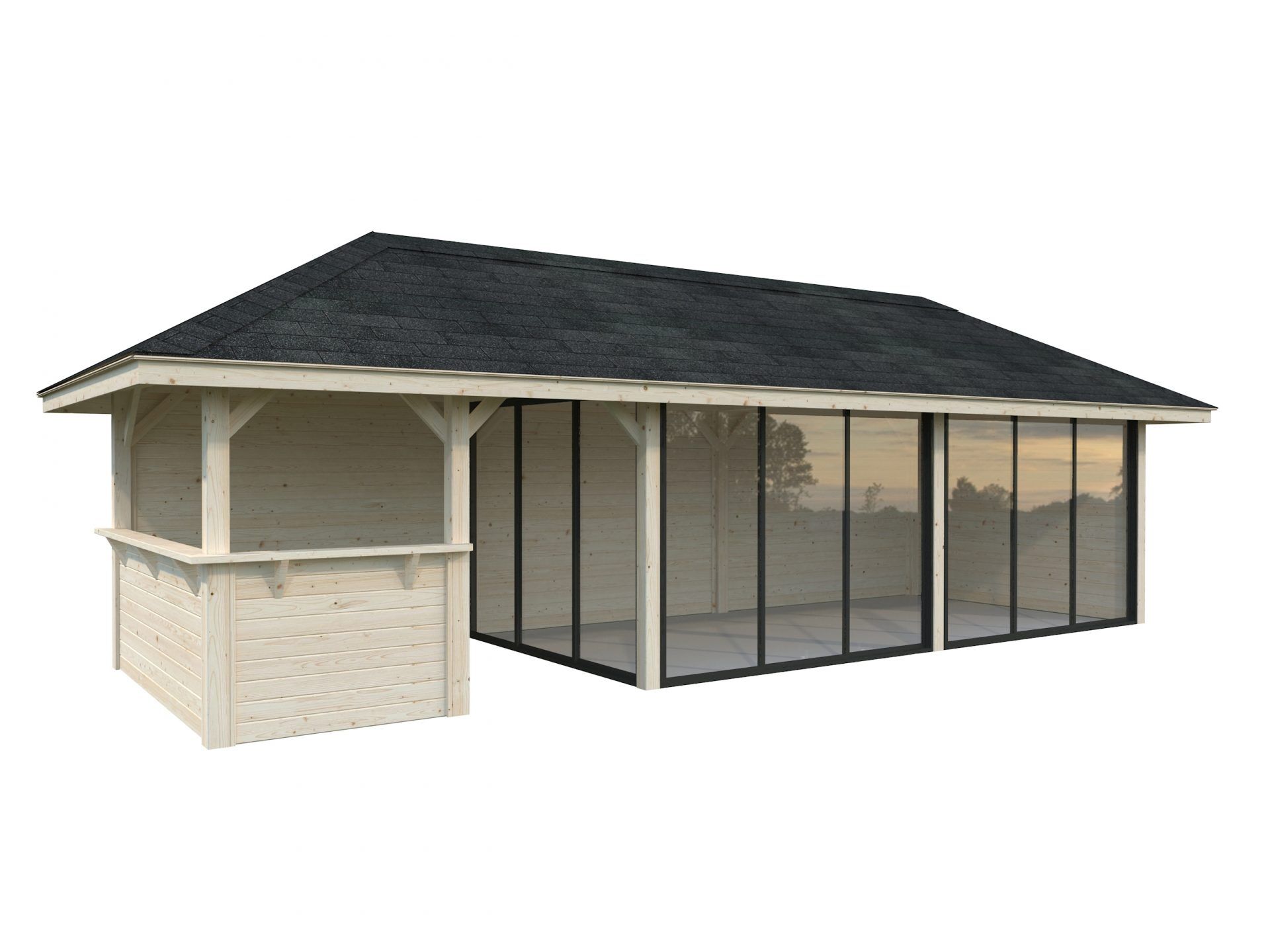 Palmako Pavillon Bianca 24,9 m2 Set 219 Slide