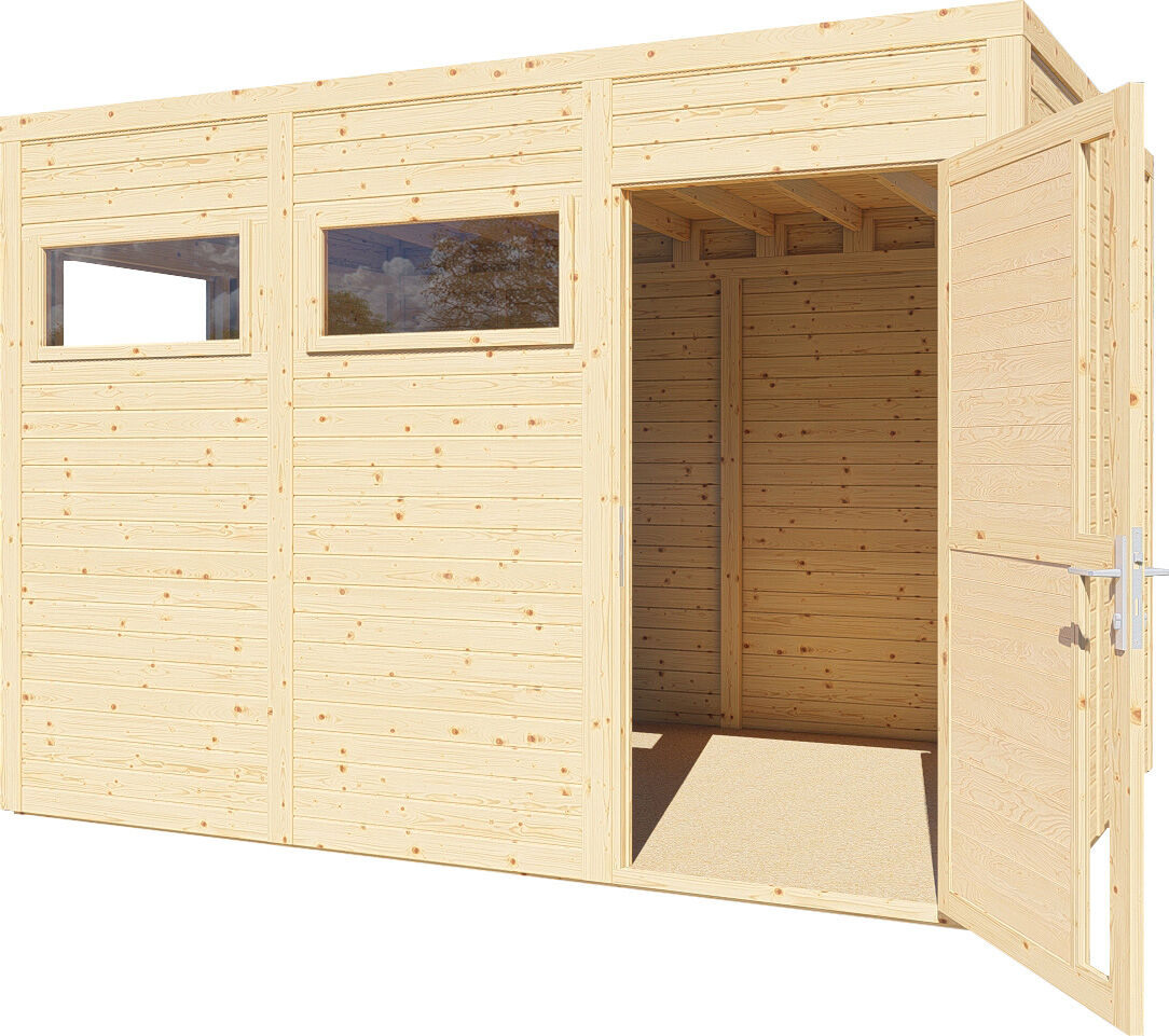 Gartenhaus Cubus 3 naturbelassen 337 x 234 cm