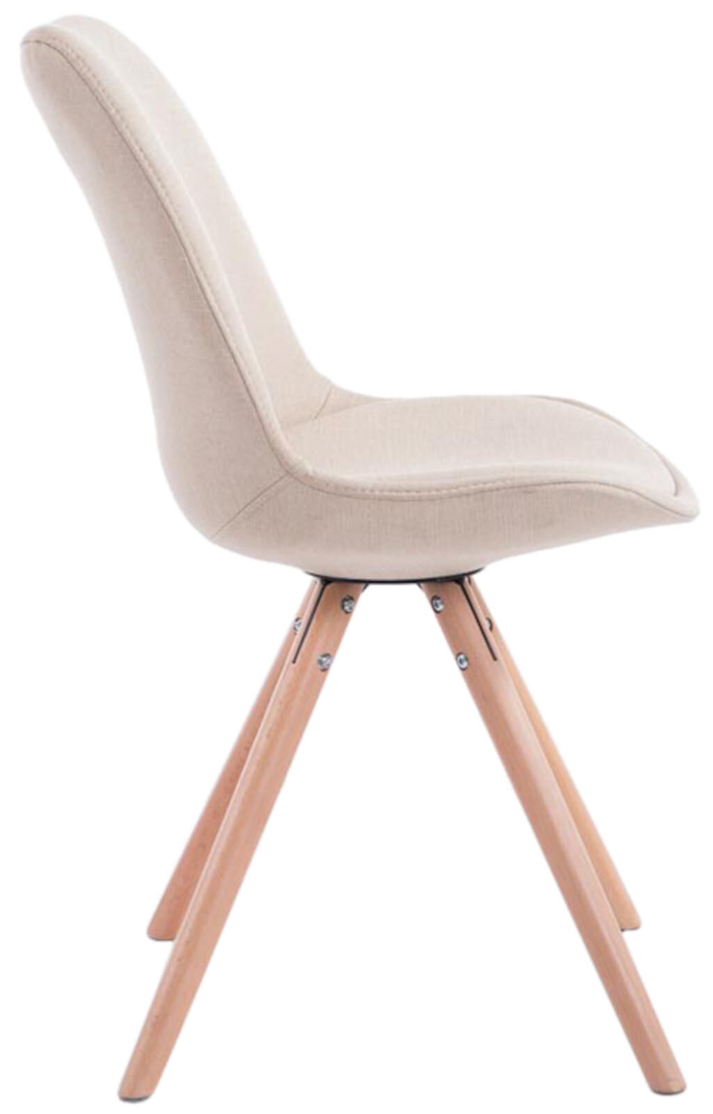 4er Set Stühle Toulouse Stoff Natura Rund, creme