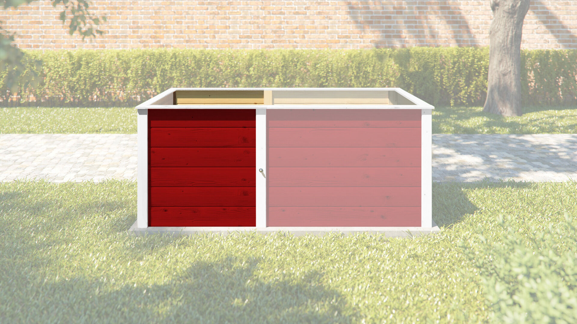 weka Ergänzungssatz Hochbeet Modular , 21 mm, rot, 67 cm