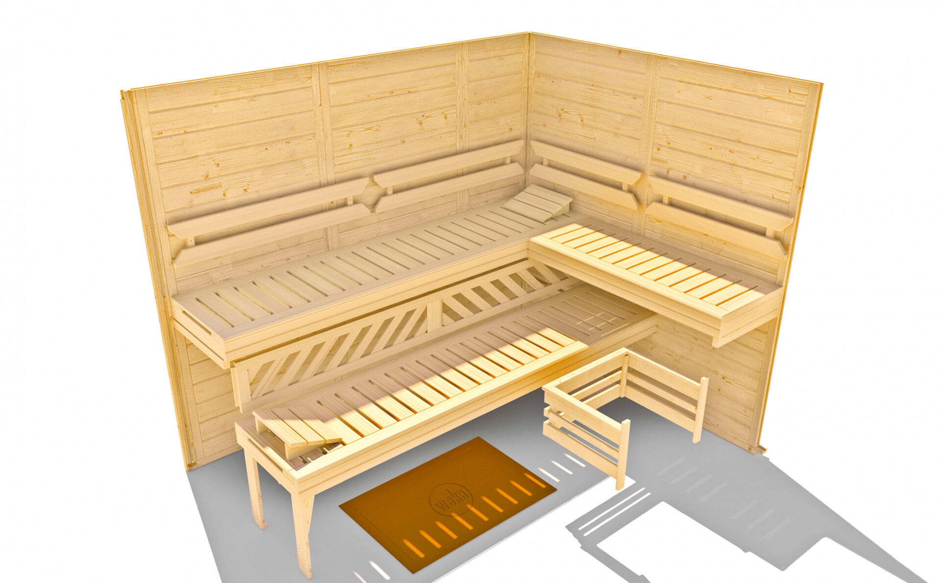 weka Design-Sauna KEMI 2, ohne Ofen, ohne Beleuchtung