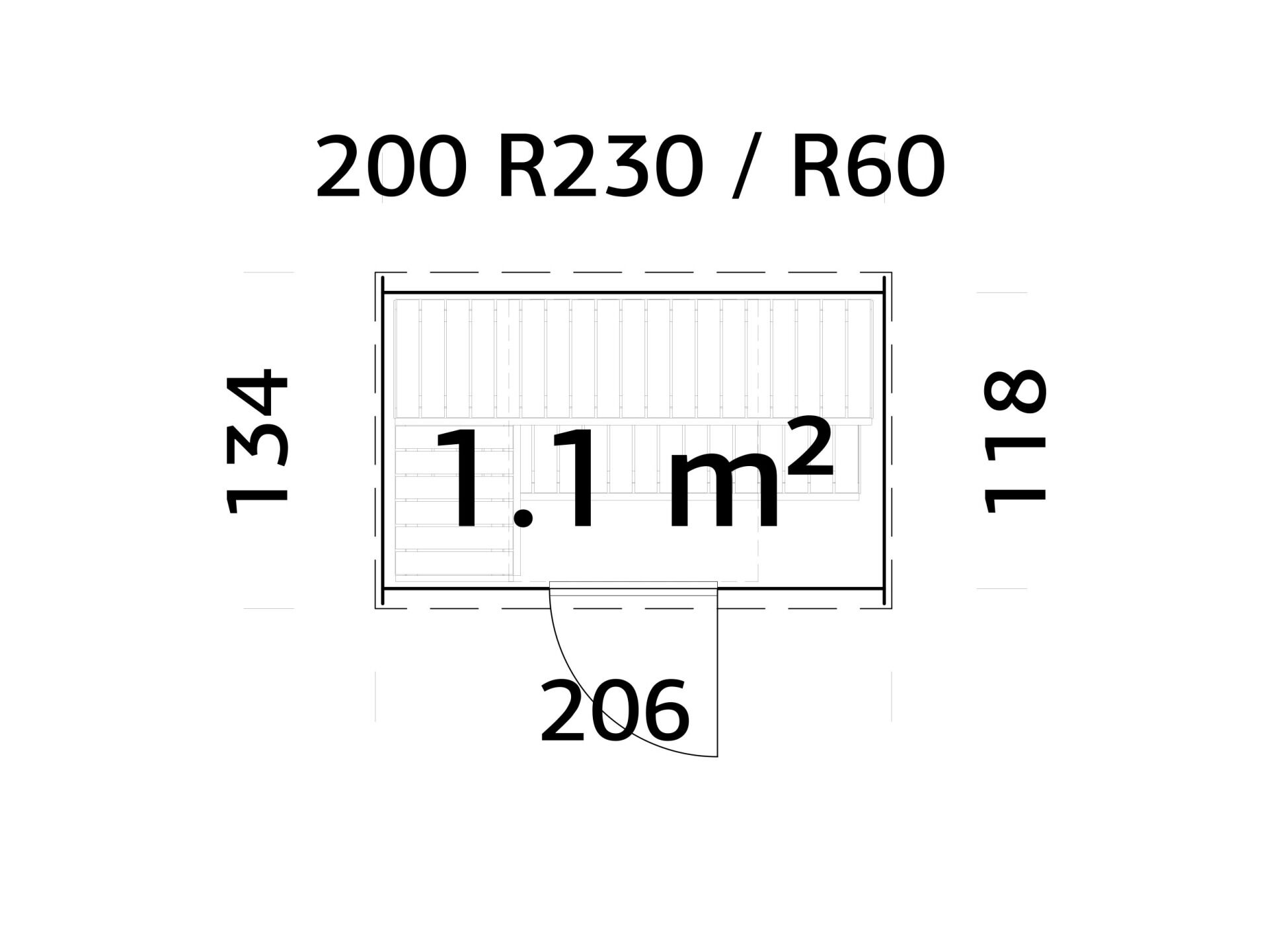 Palmako Fasssauna Astra 1,1 Thermoholz
