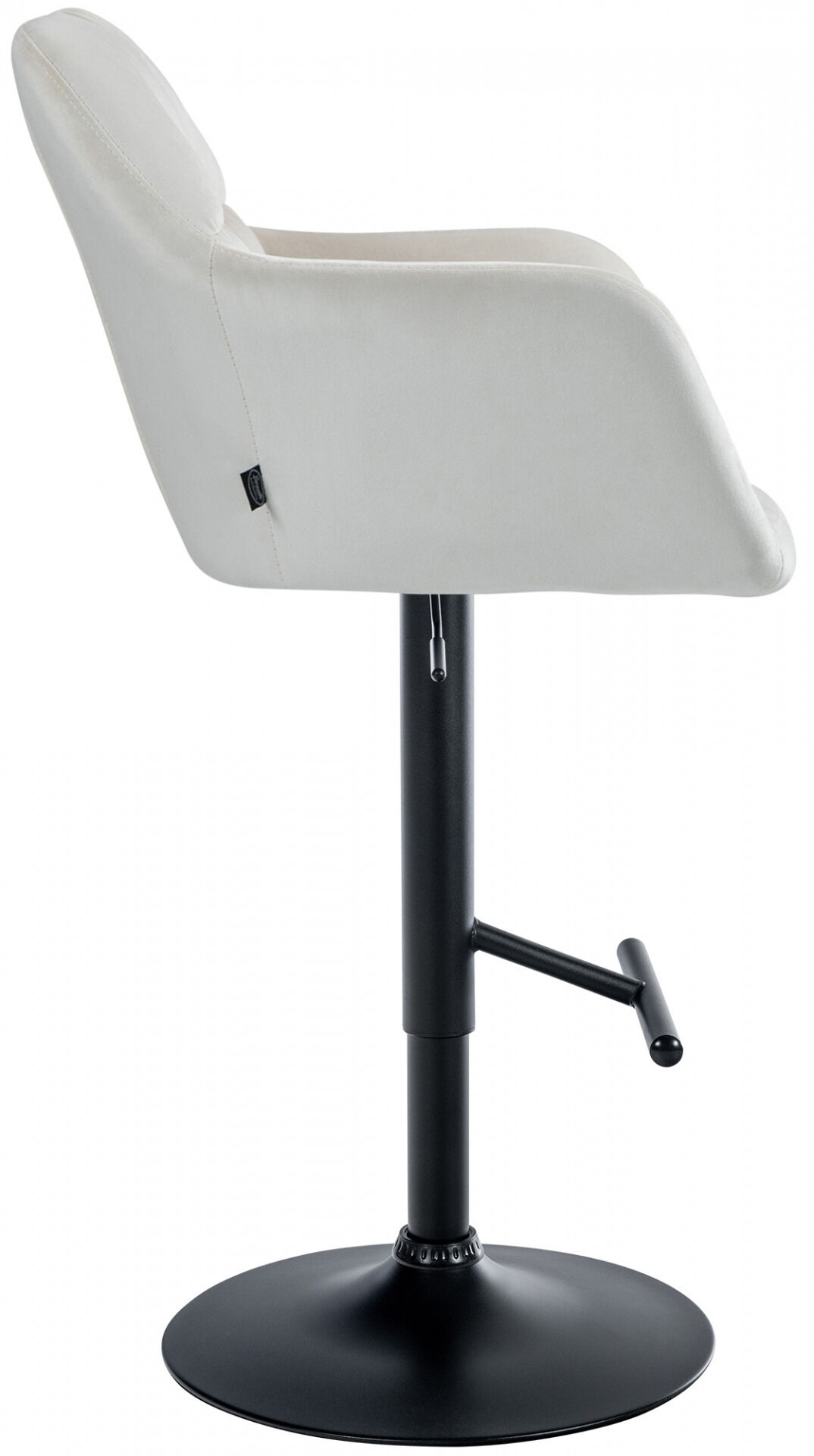 Barhocker Natoma Samt schwarz, creme