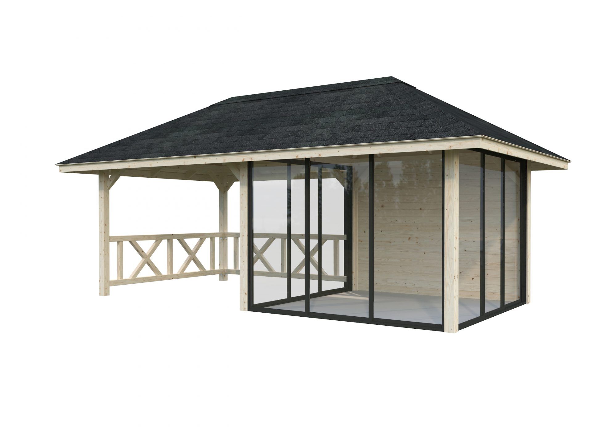 Palmako Pavillon Bianca 16,6 m2 Set 204 Slide