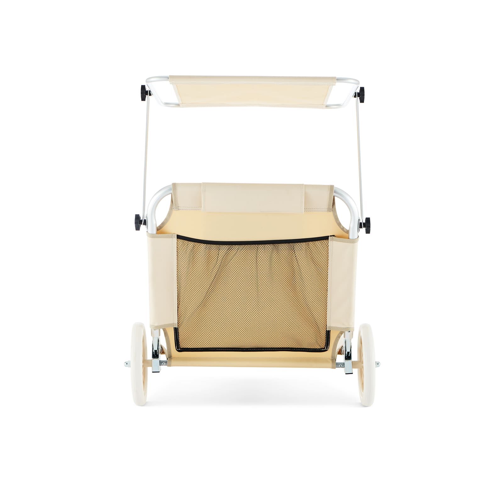 Gartenliege Kreta Beige Alu mit Rollen
