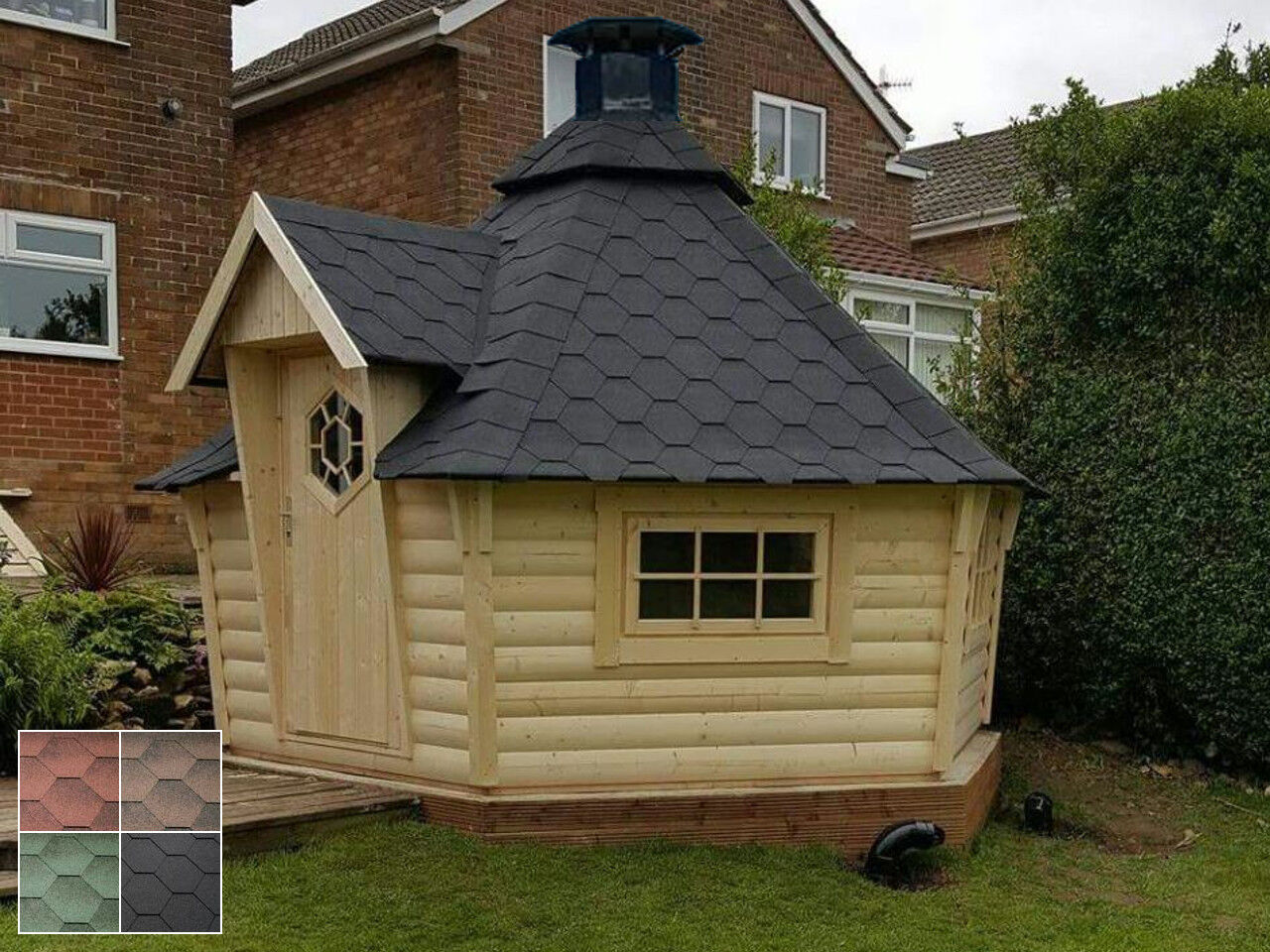 Dach 90% vorgeschindelt für Kota 9 m2 konisch Modelle Finnland