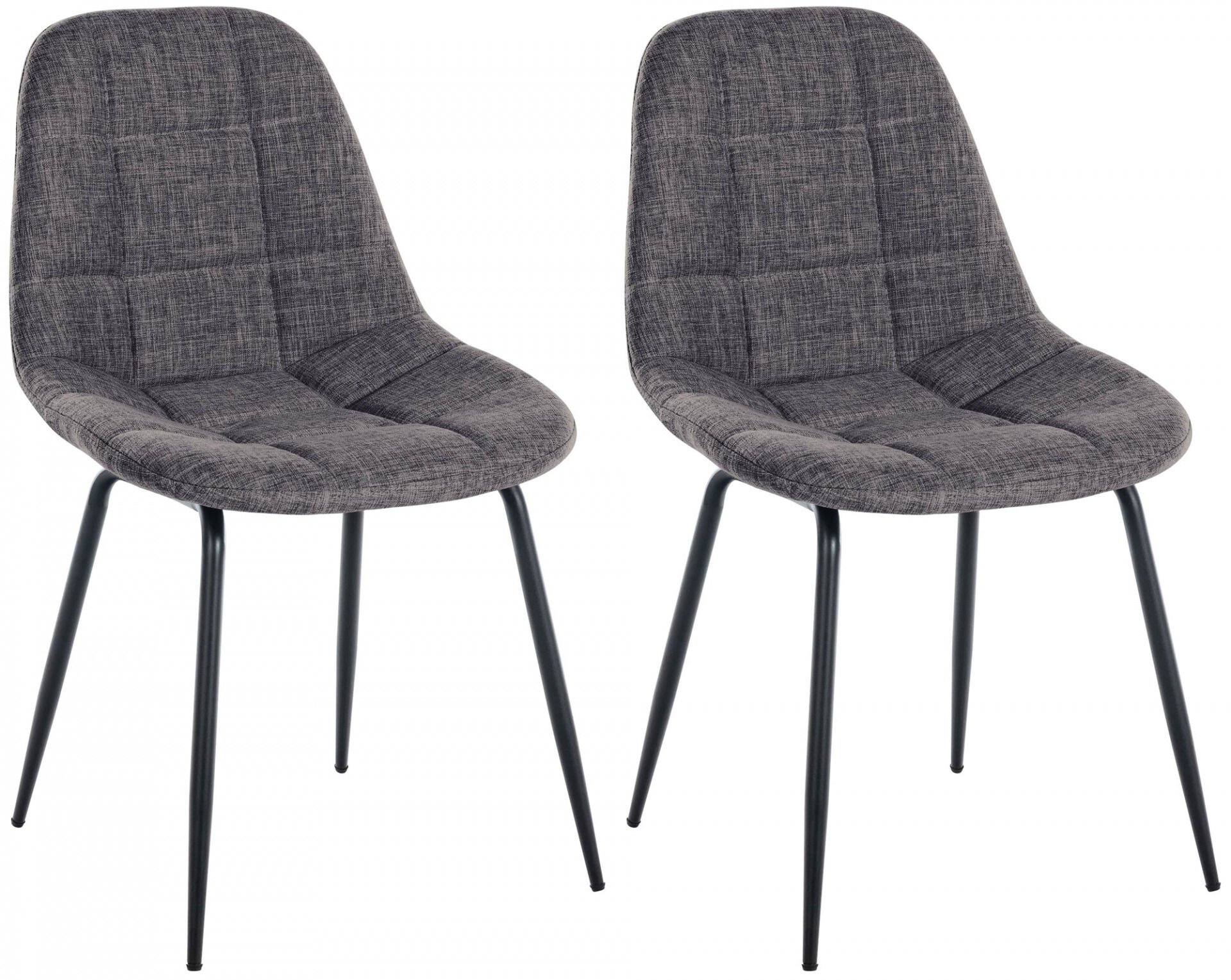 2er Set Stuhl Tom Stoff, hellgrau