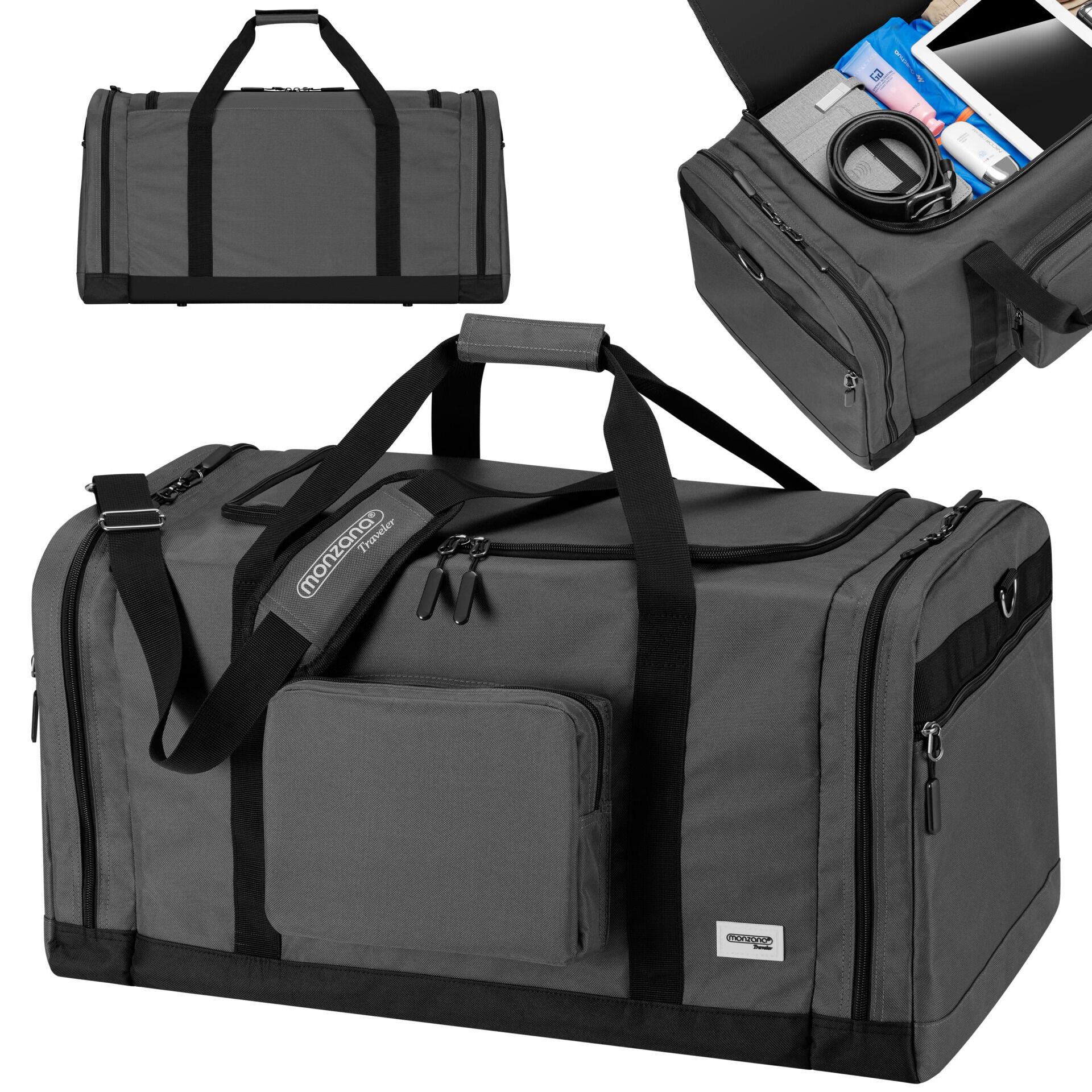 663380 Reisetasche Schwarz 90L