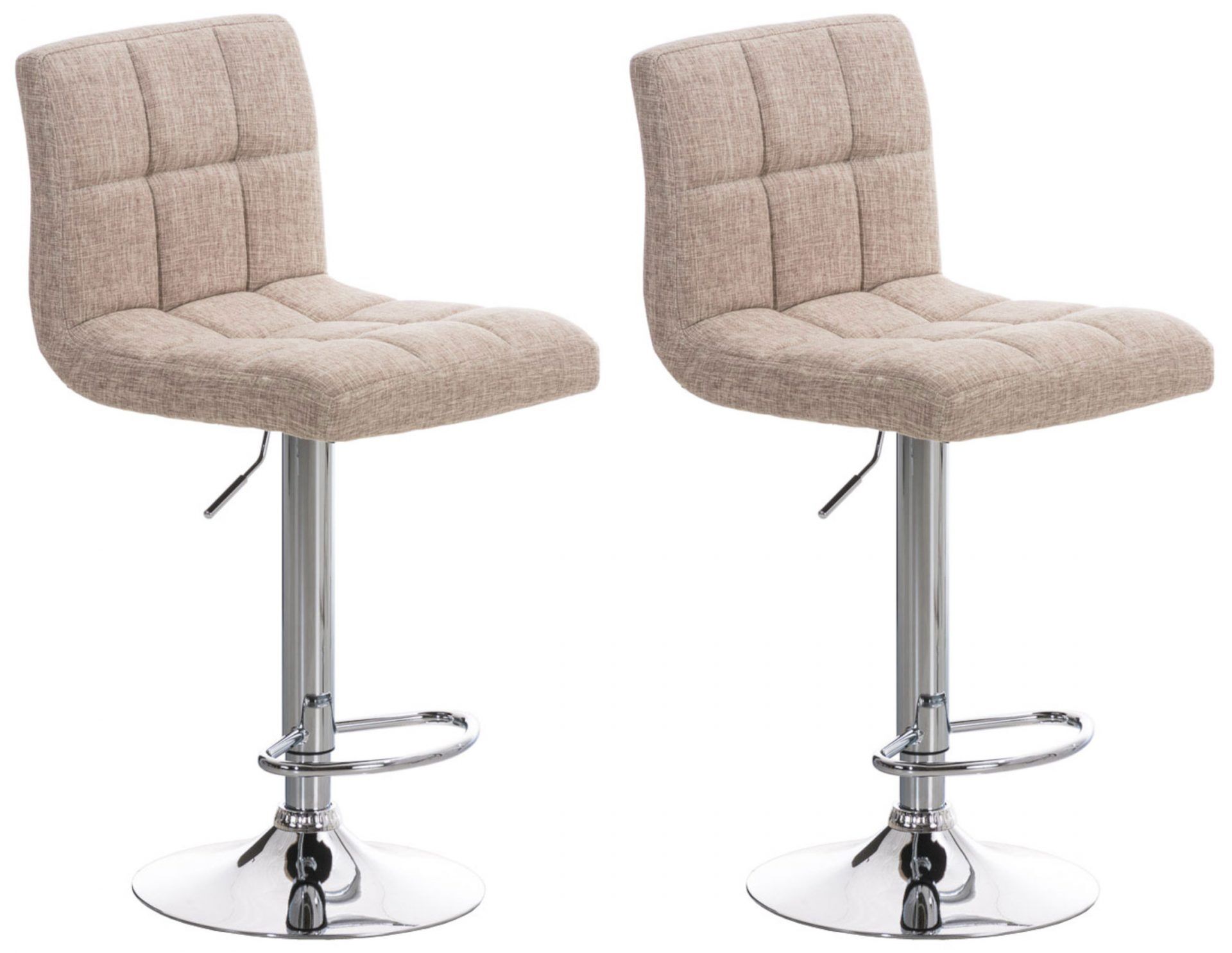 2er Set Barhocker Peru STOFF C, creme