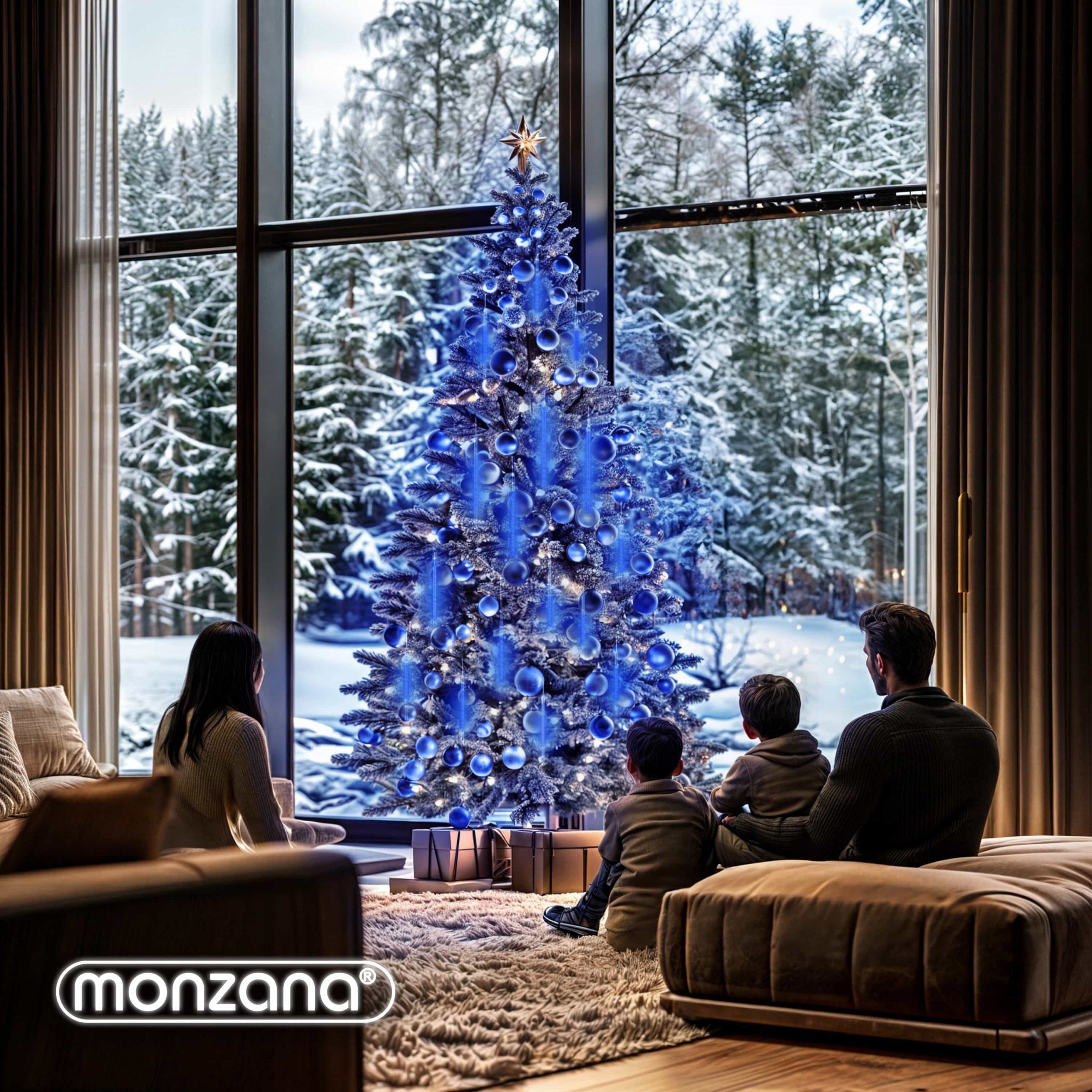 Lichterkette Weihnachten Diamantenregen Blau