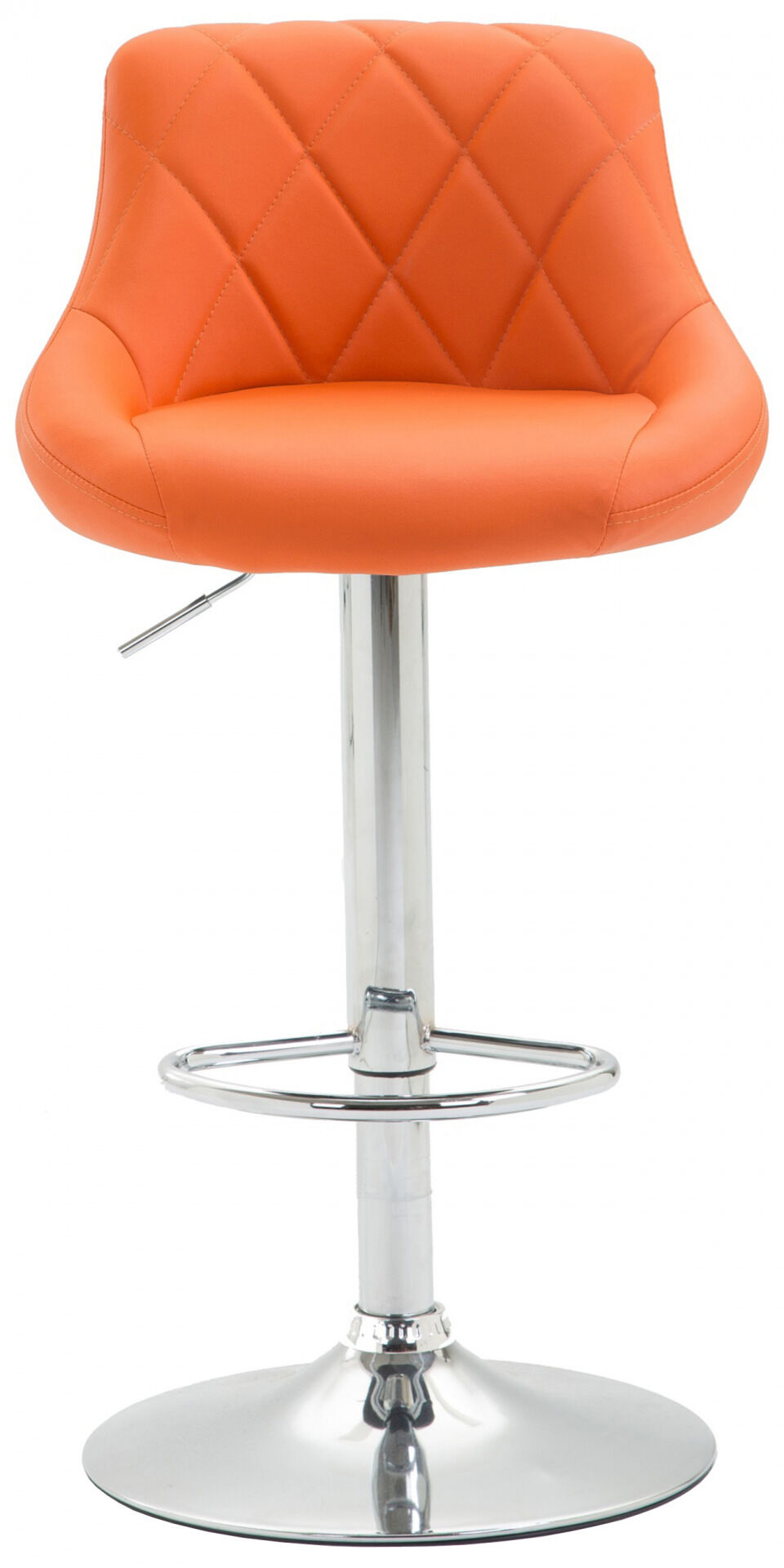 Barhocker Lazio Kunstleder chrom, orange