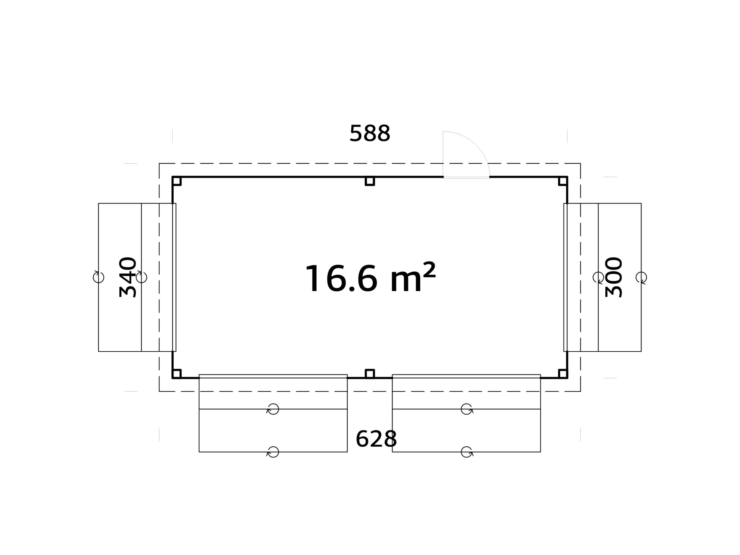 Palmako Marktstand Lenna 16,6 m2 Set 312