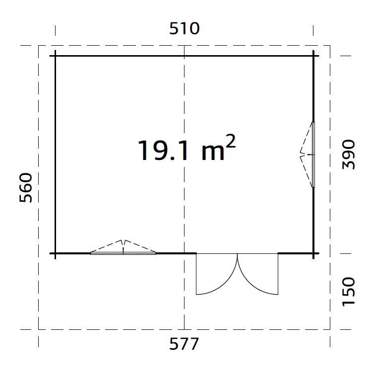 Palmako Gartenhaus Sally 19,1 m²