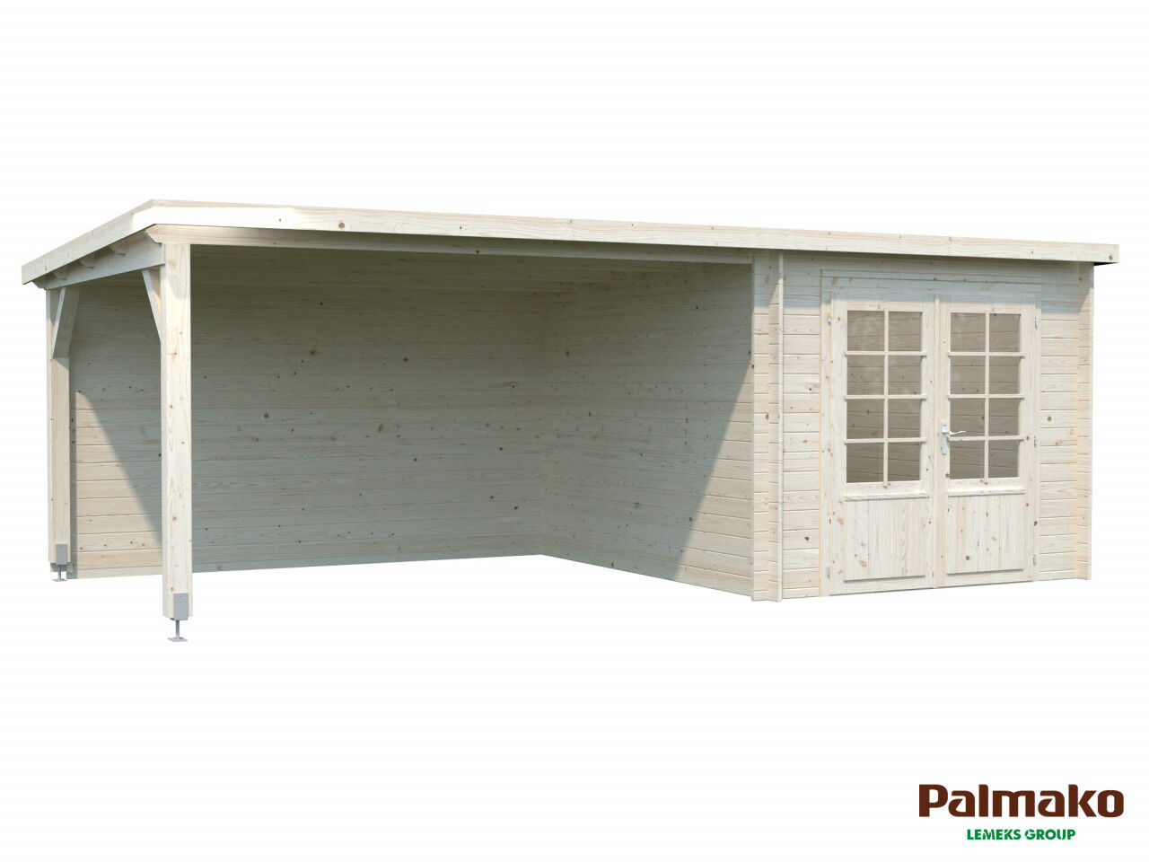 Flachdach Palmako Gartenhaus Ella 8,7+10,0 m²