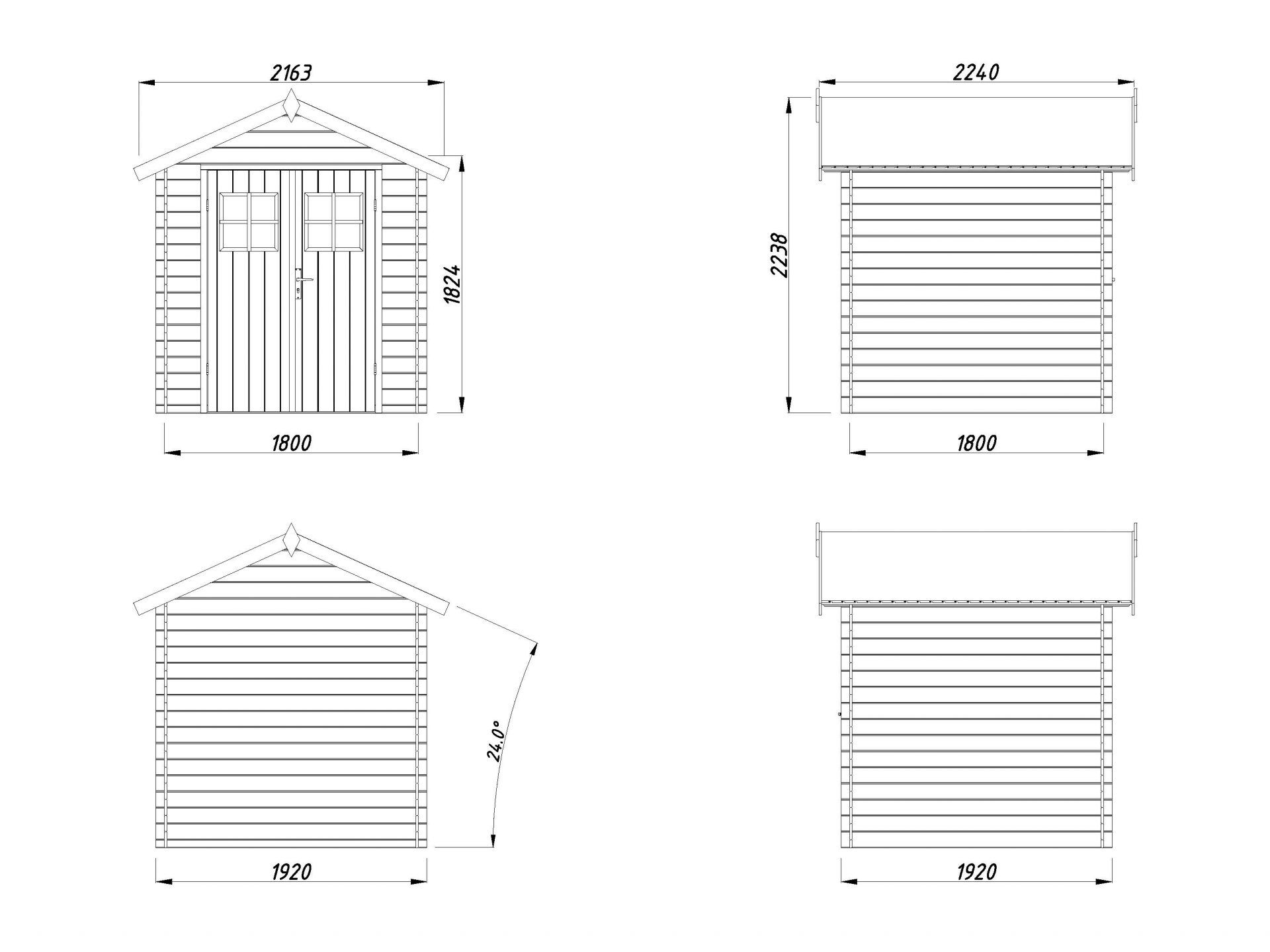 Gartenhaus Aktion 72