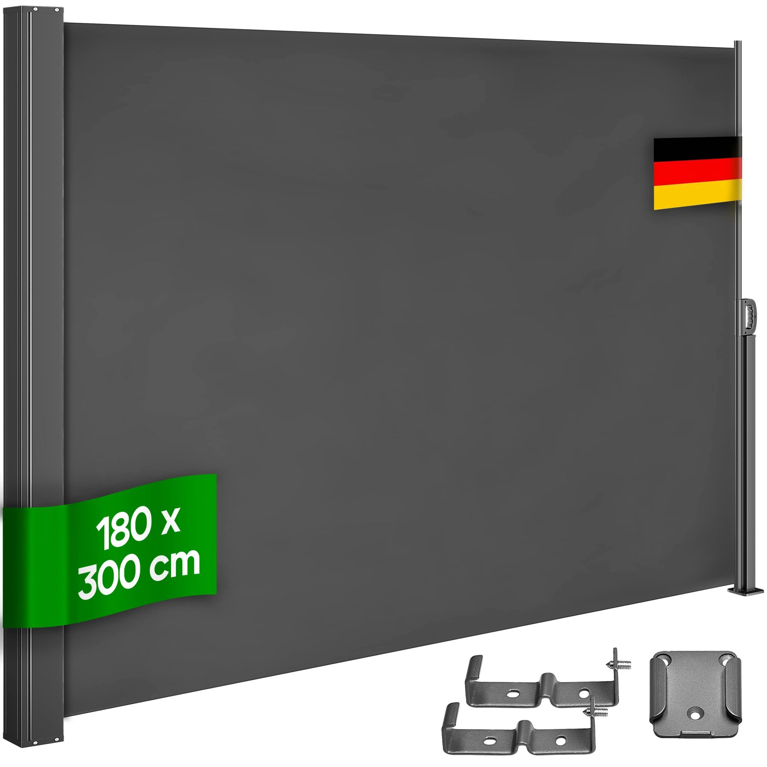 Seitenmarkise Nosara Anthrazit 180x300cm ausziehbar