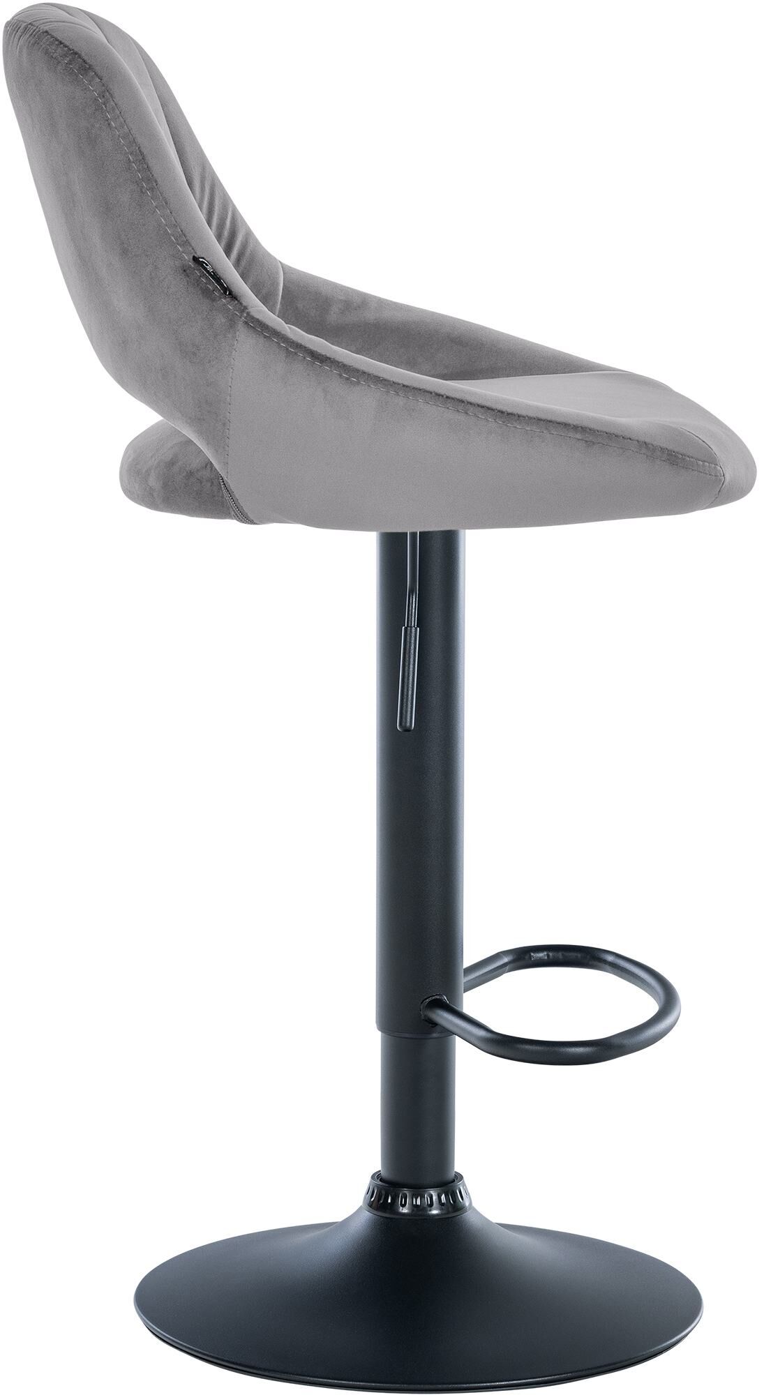 2er Set Barhocker Milet Samt B, dunkelgrau