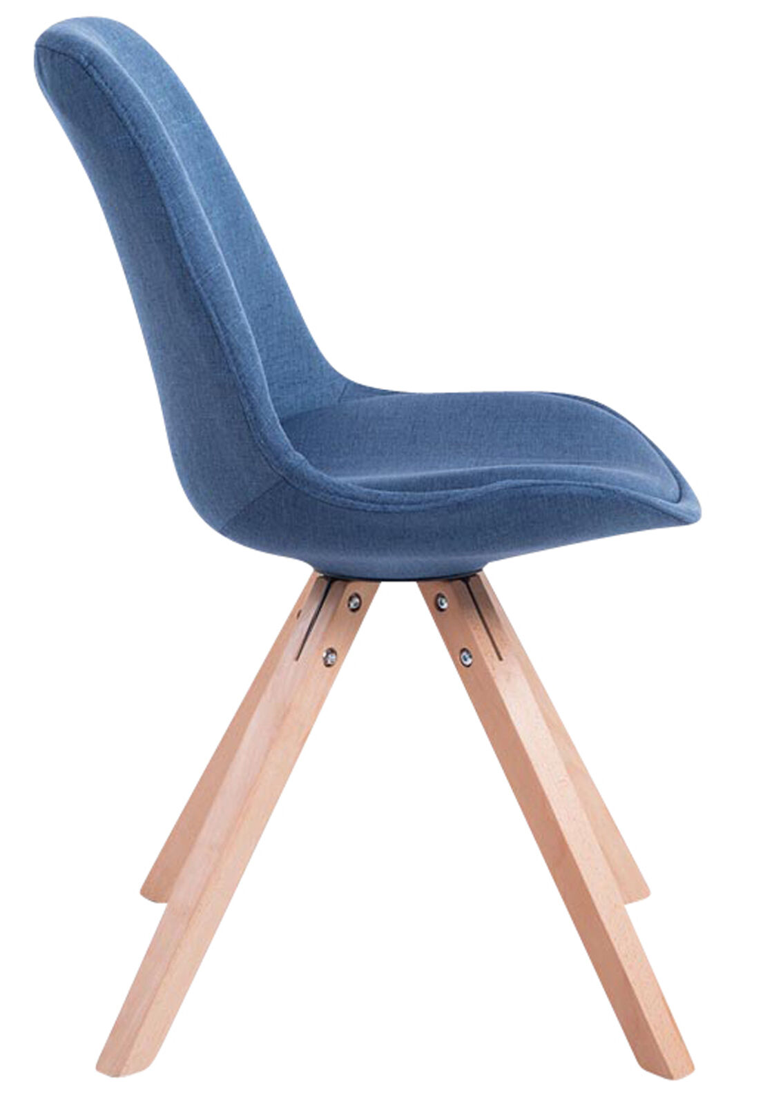 4er Set Besucherstuhl Toulouse Stoff Square Natura, blau