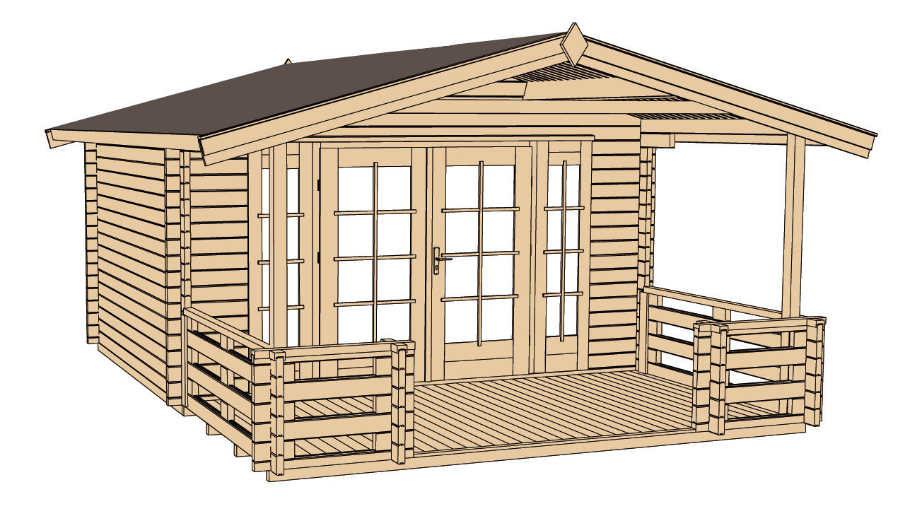 weka Weekendhaus 137 B Gartenhaus 4,6x5,9m