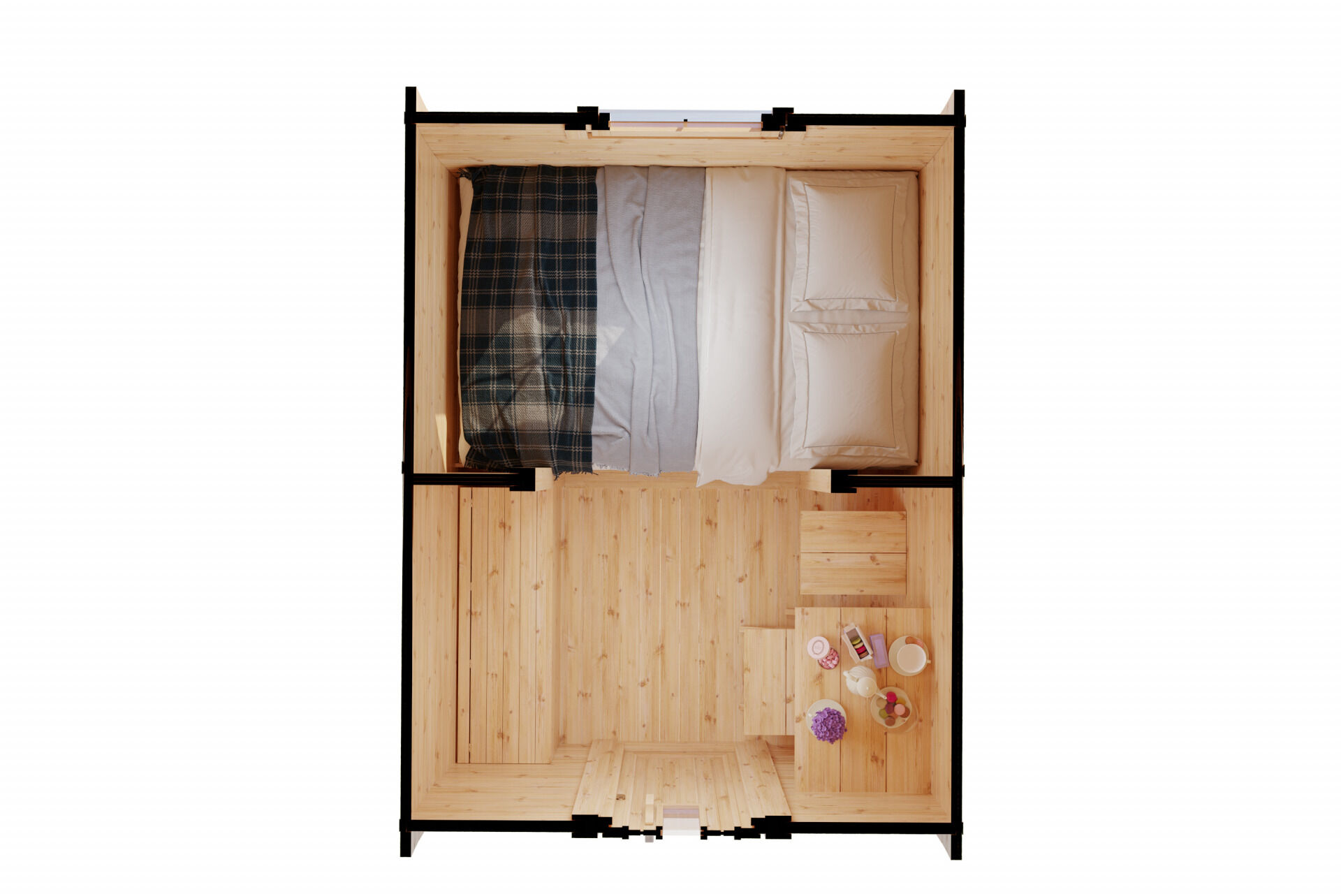 Camping Bus Tromso 230x300, Montiert