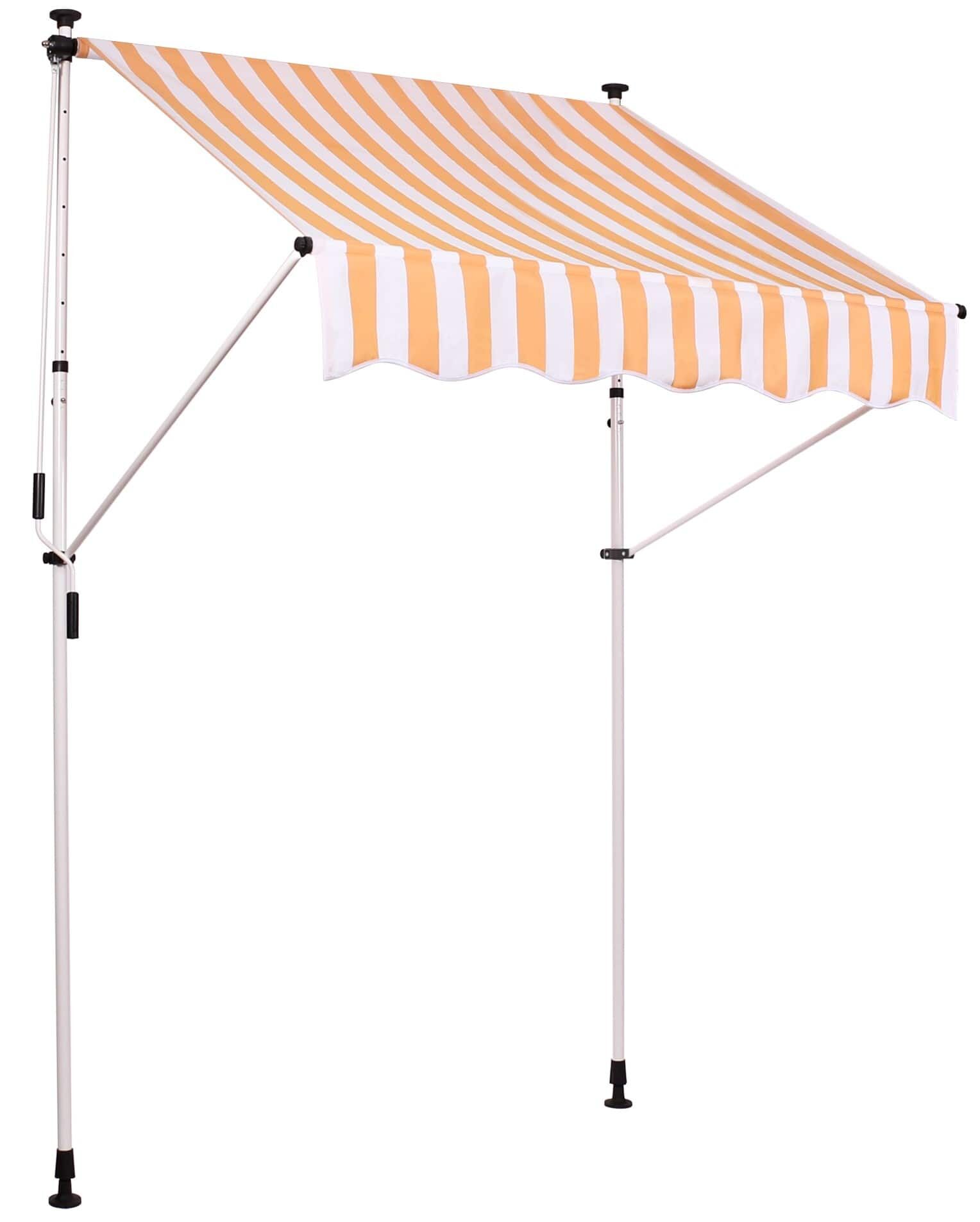 Klemmmarkise Westerly 350x120 cm, weiß/gelb