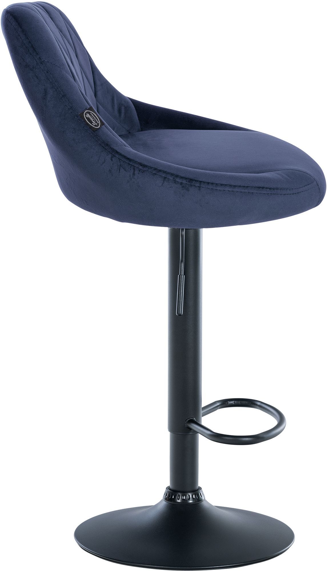 Barhocker Lazio Samt schwarz, blau